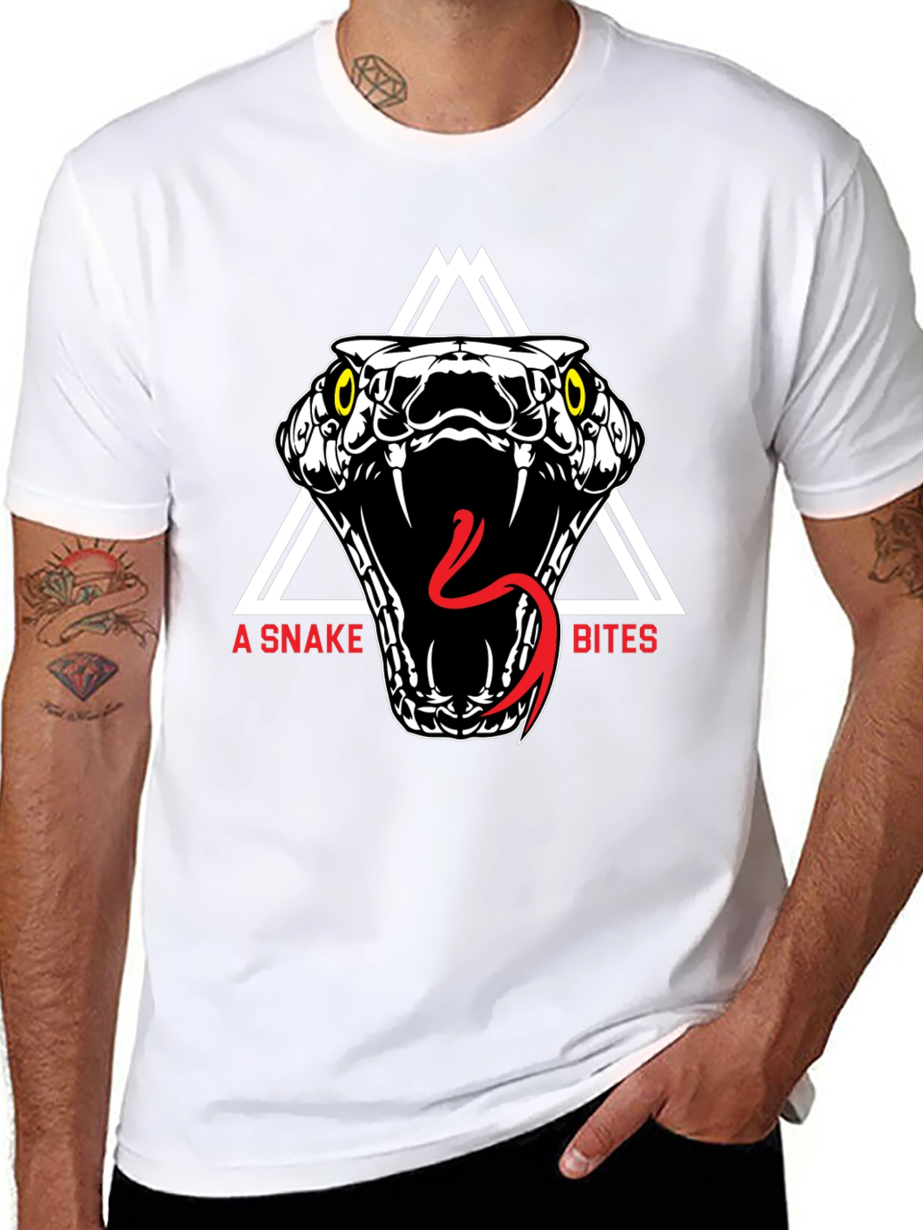A Snake Bites Graphic Tee - Black
