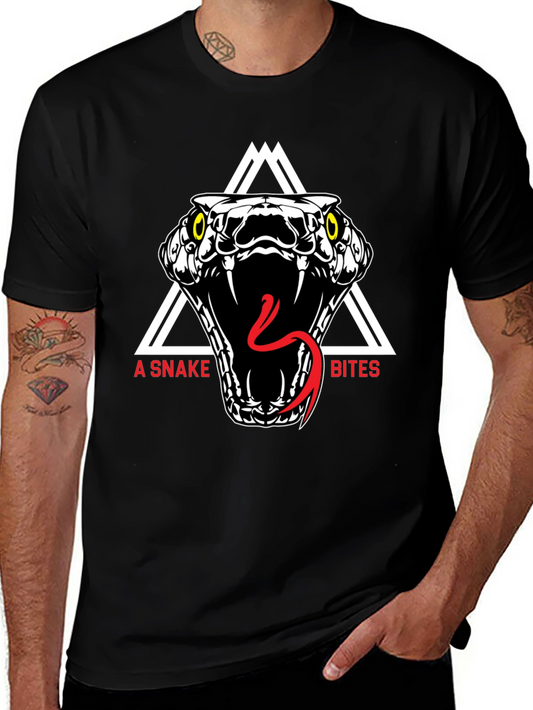 A Snake Bites Graphic Tee - Black
