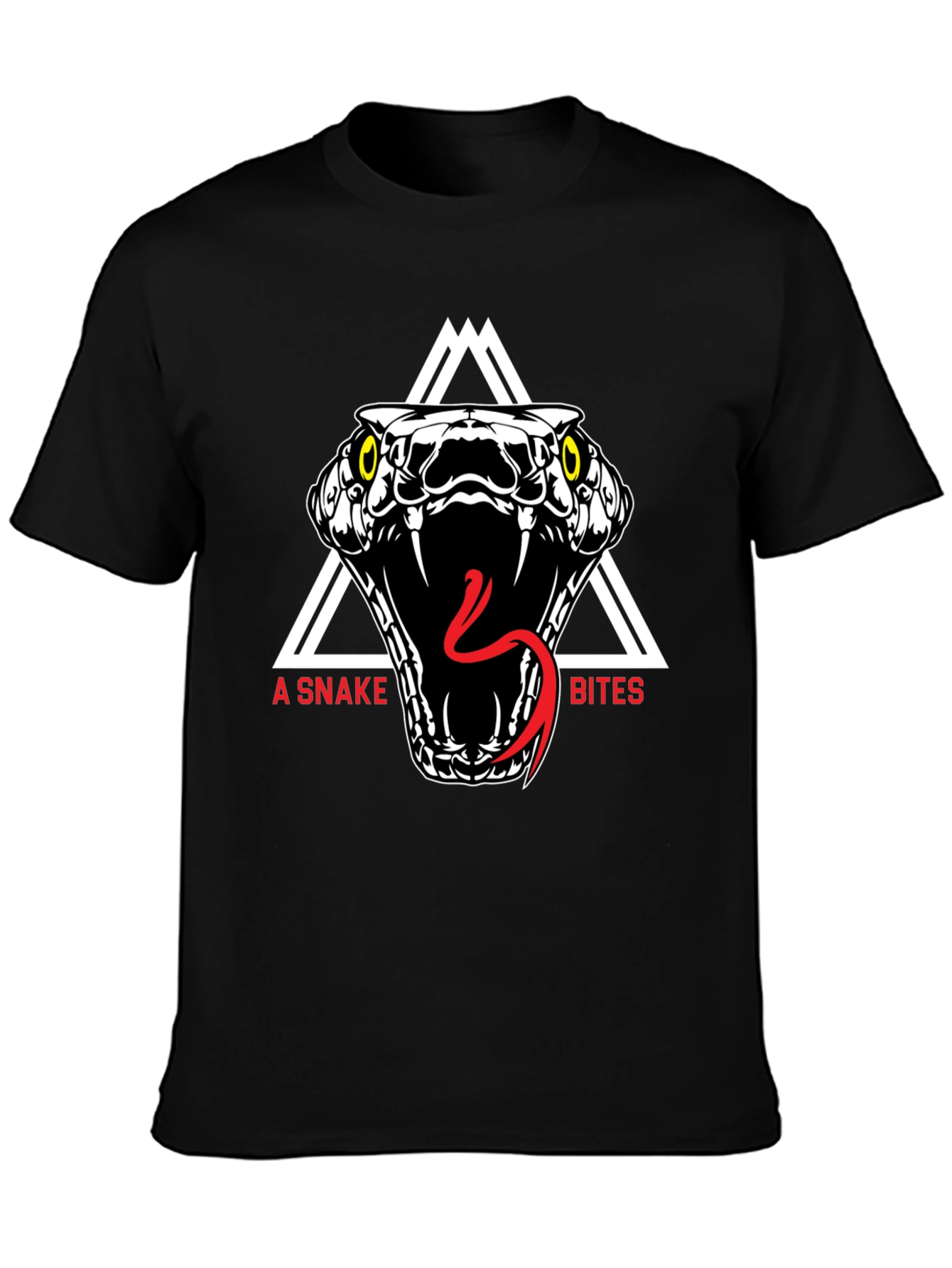 A Snake Bites Graphic Tee - Black