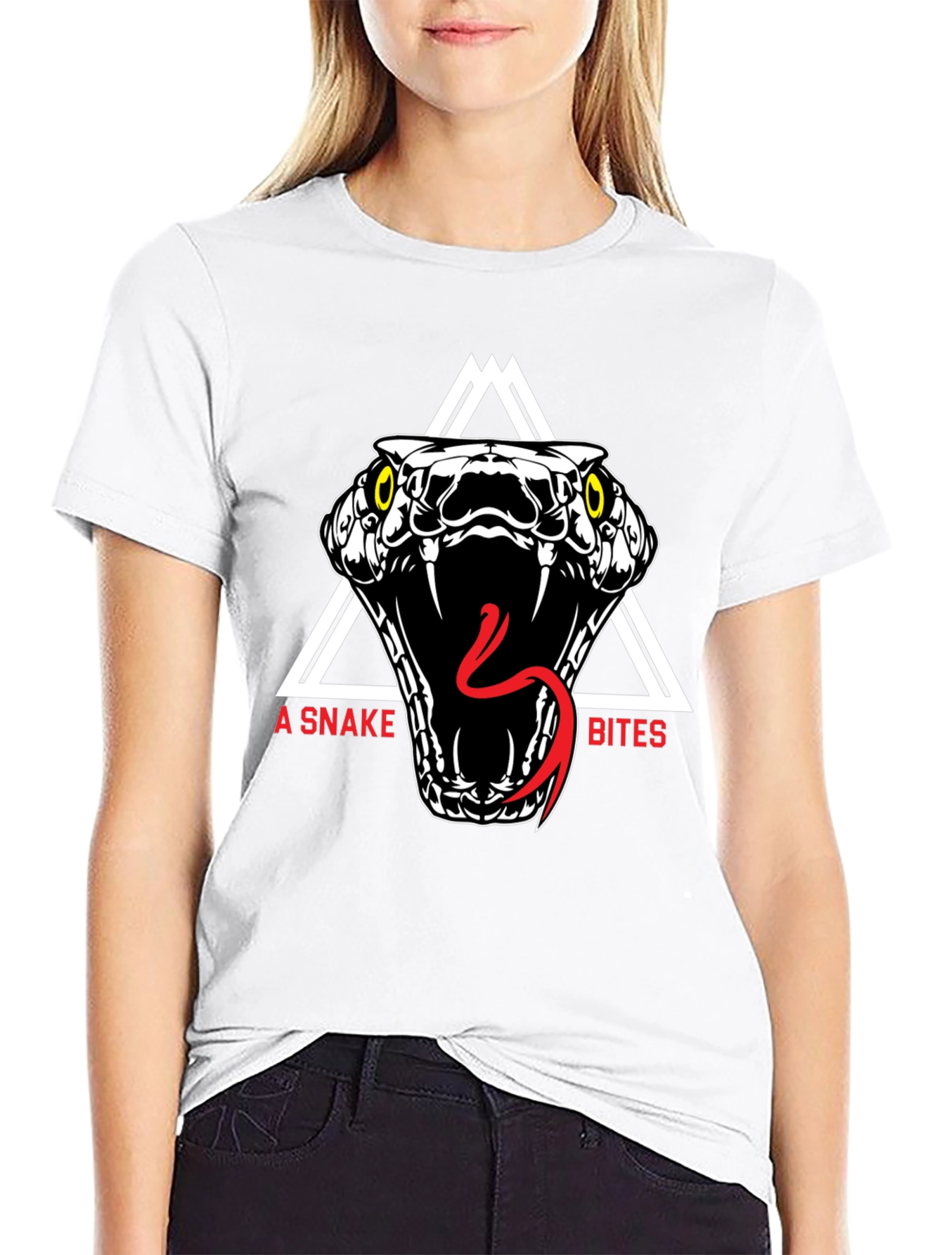 A Snake Bites Graphic Tee - Black