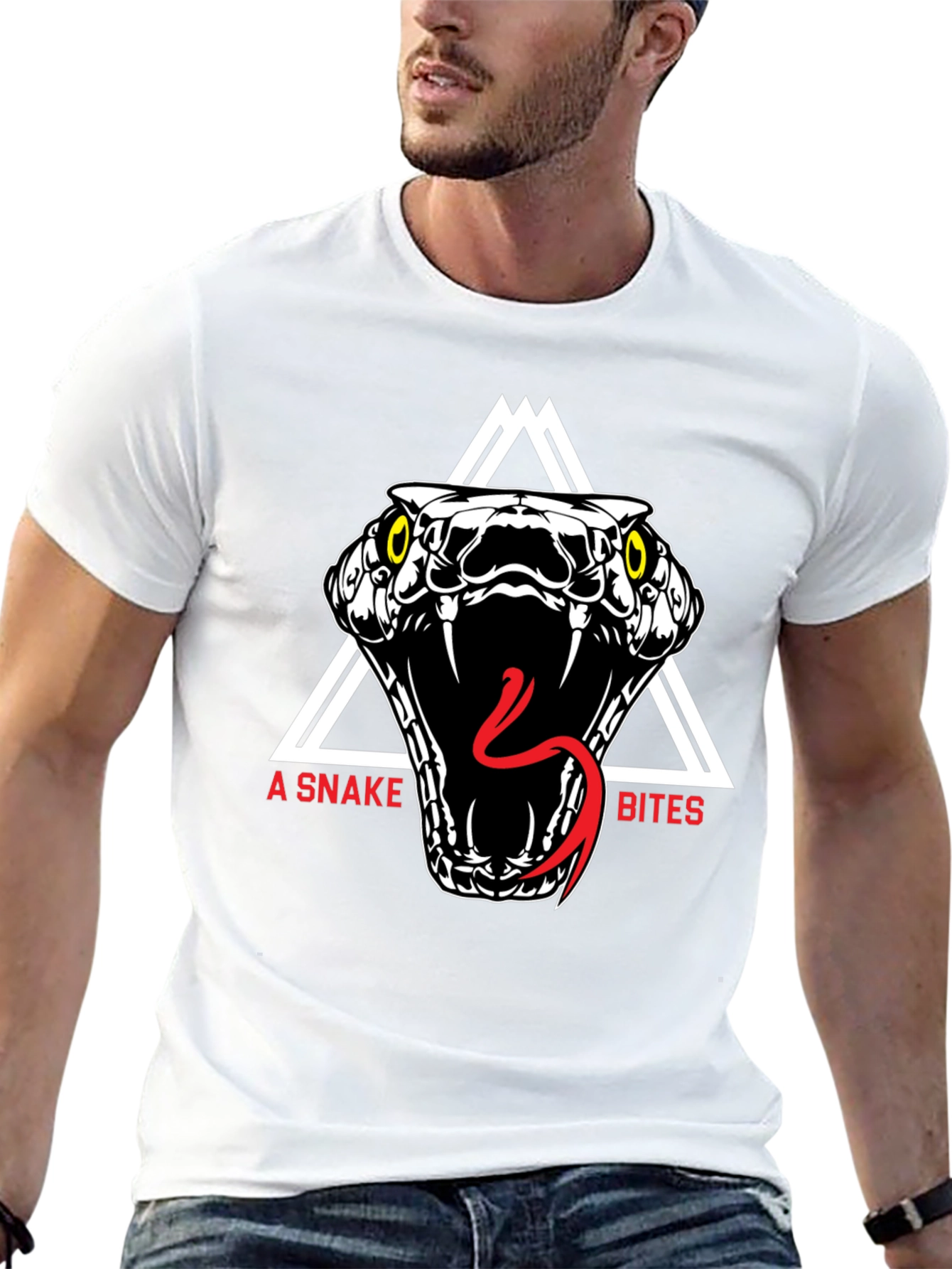 A Snake Bites Graphic Tee - Black