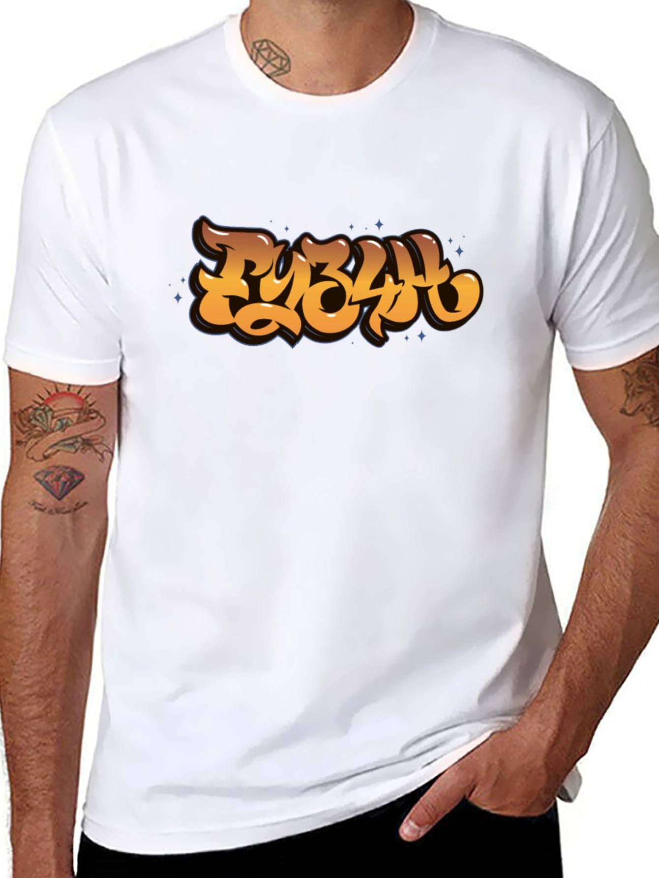 Cool Graphic Tee - Retro Graffiti Style