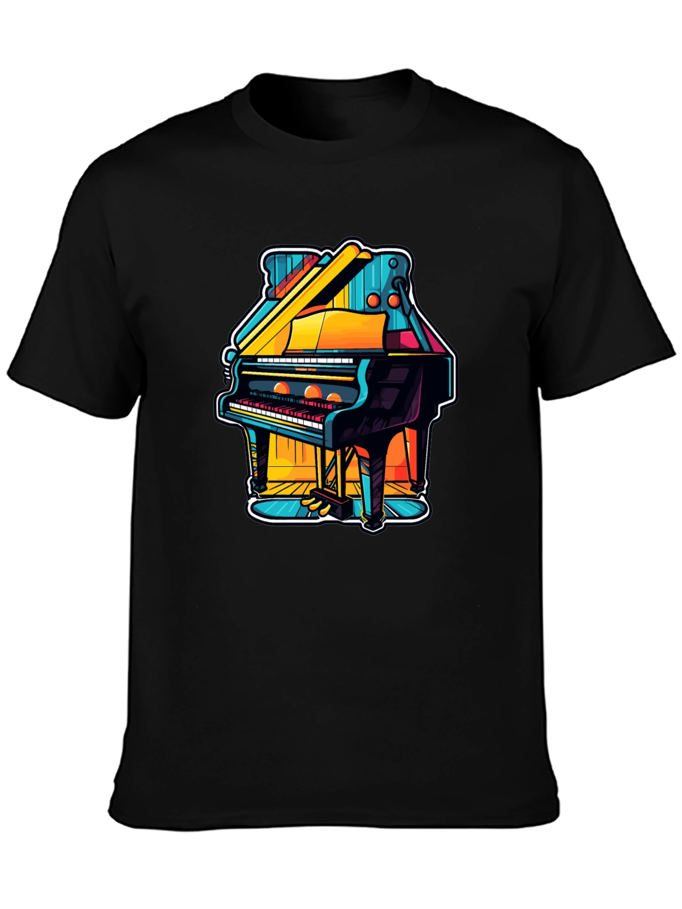 Piano Graphic Tee - Unique Music Lover Gift
