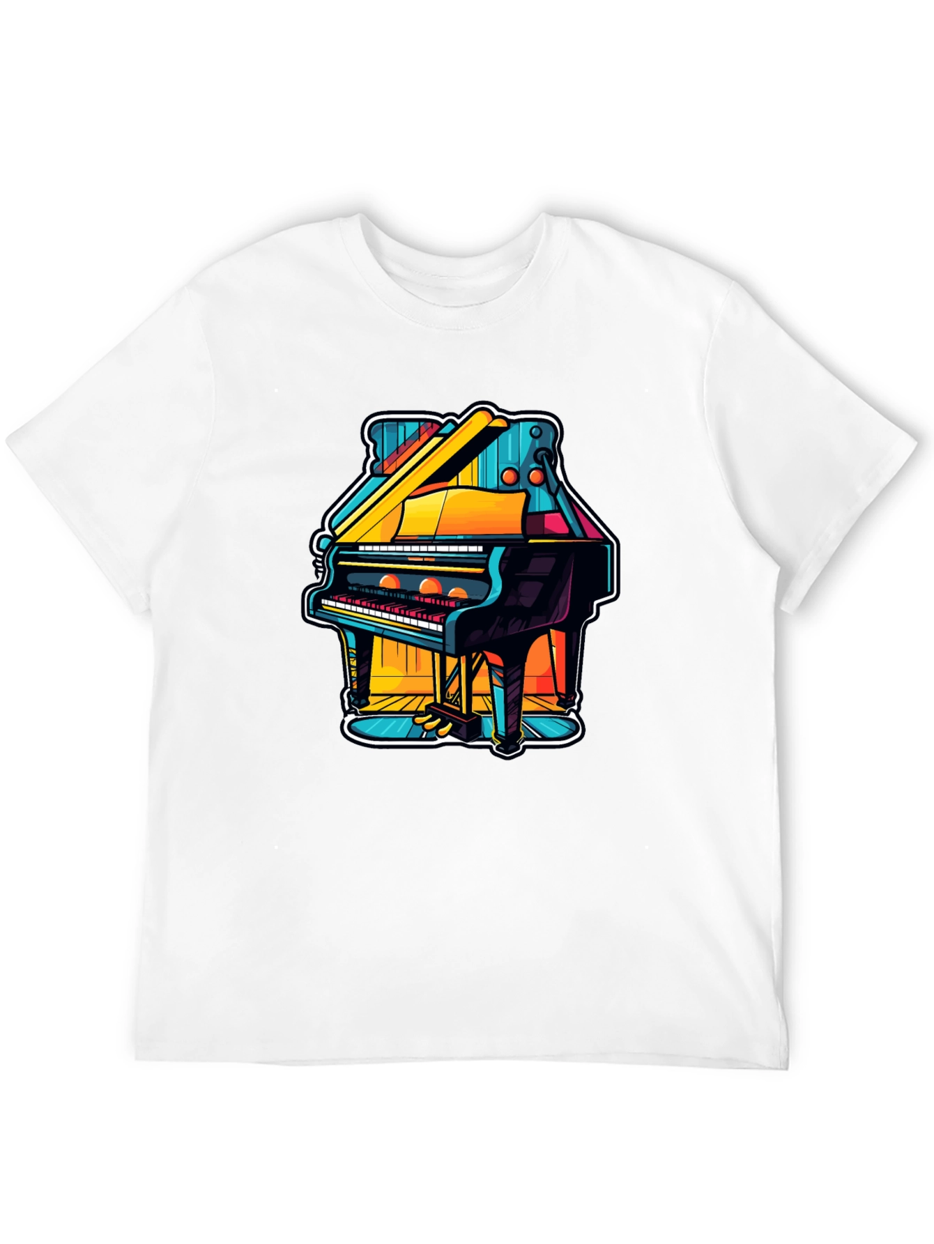 Piano Graphic Tee - Unique Music Lover Gift
