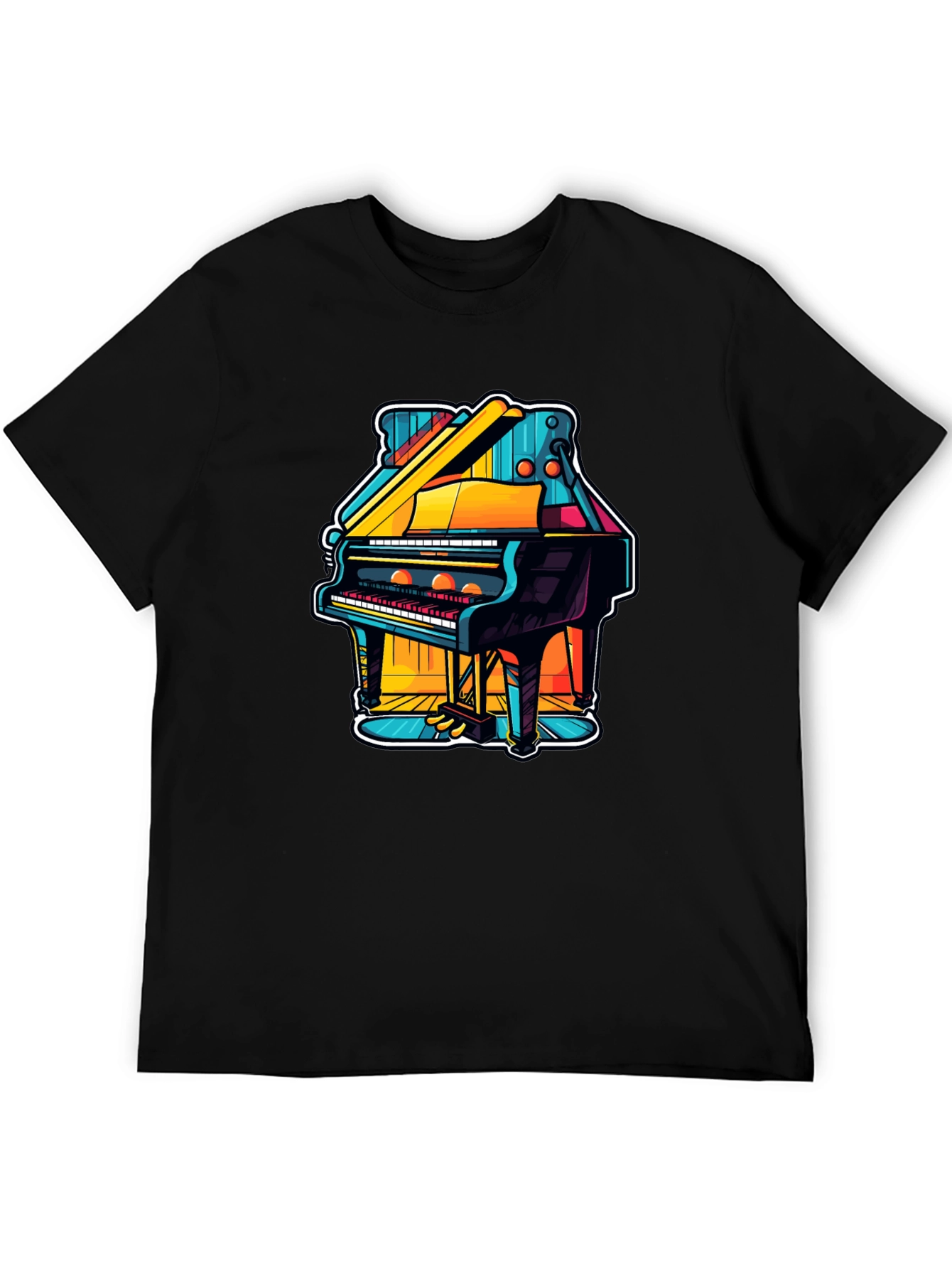 Piano Graphic Tee - Unique Music Lover Gift