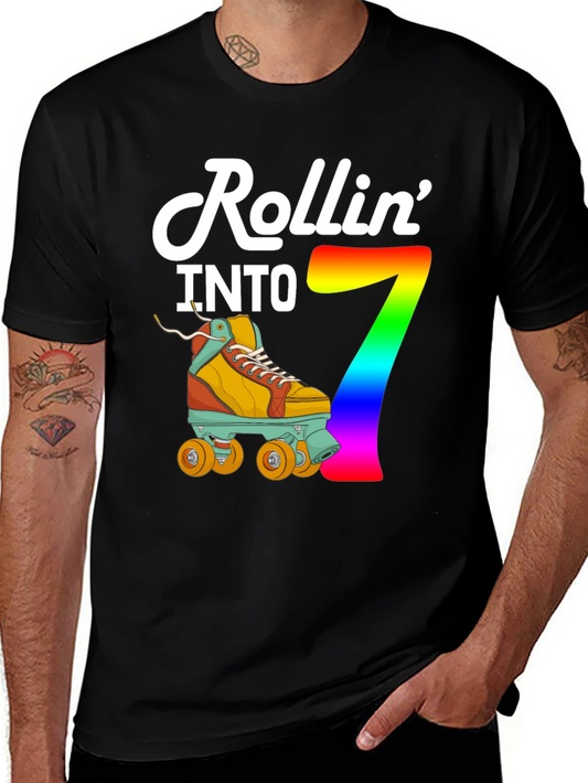Rollin Into 7th Birthday T-Shirt