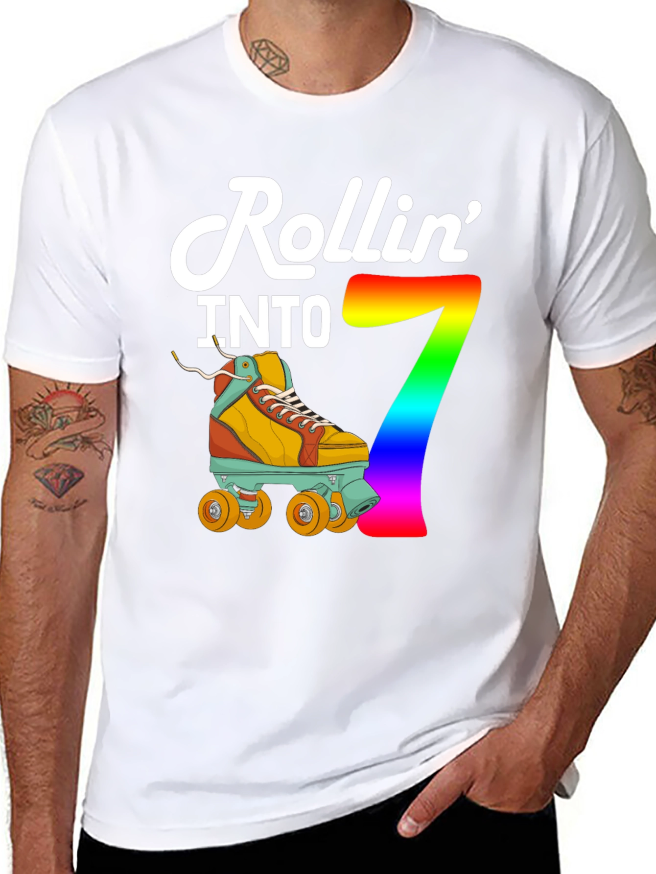 Rollin Into 7th Birthday T-Shirt