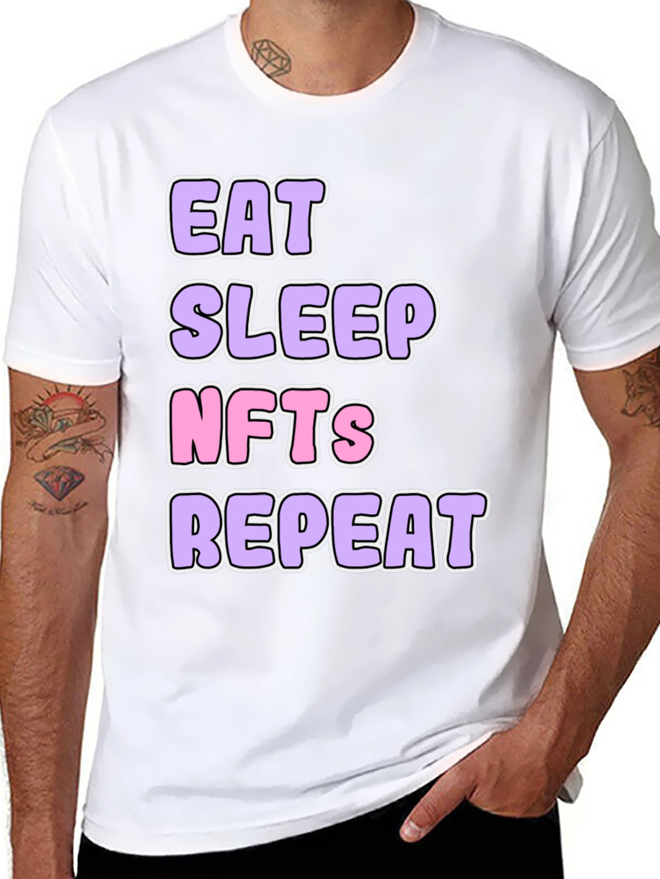 Eat Sleep NFTs Repeat Graphic Tee