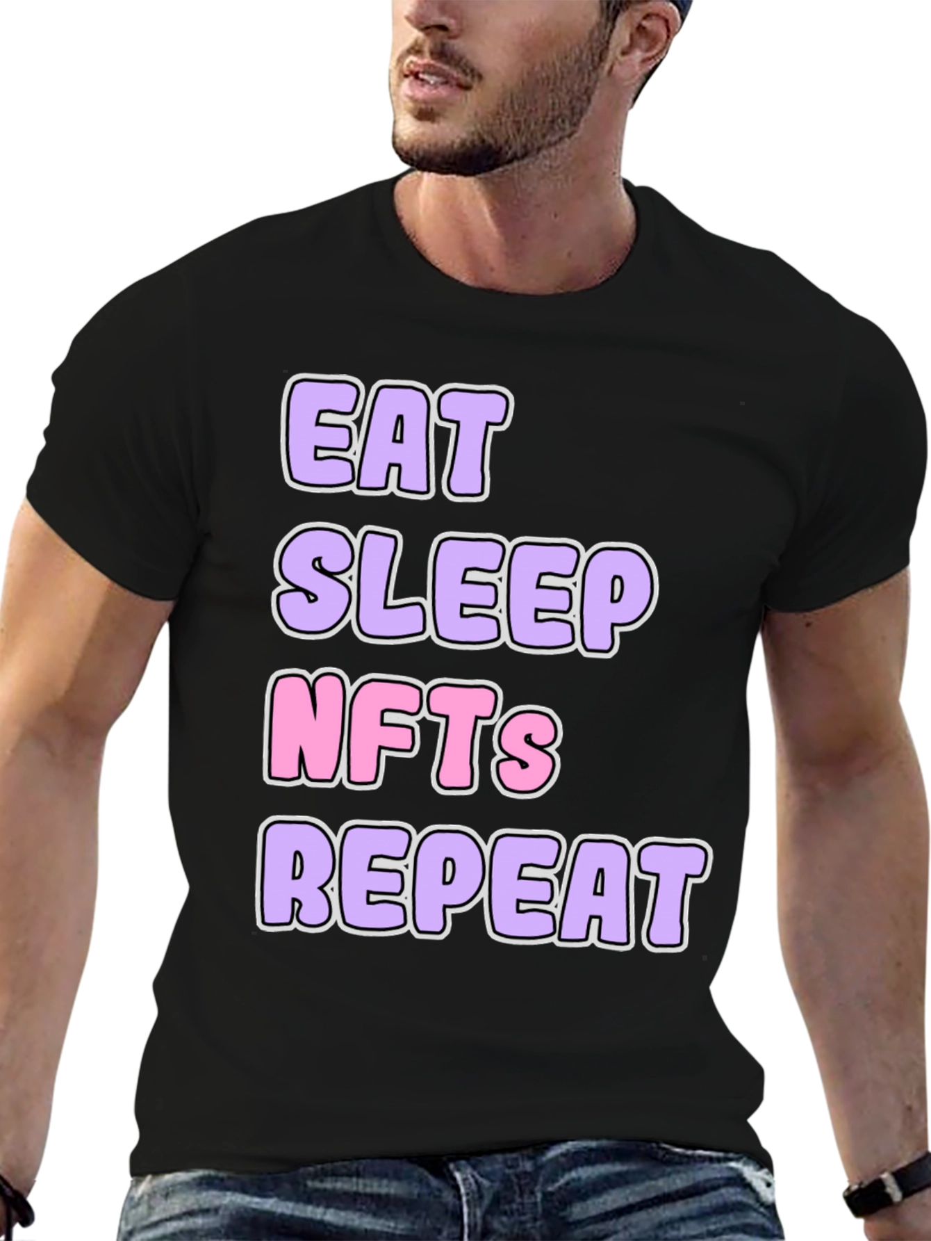 Eat Sleep NFTs Repeat Graphic Tee