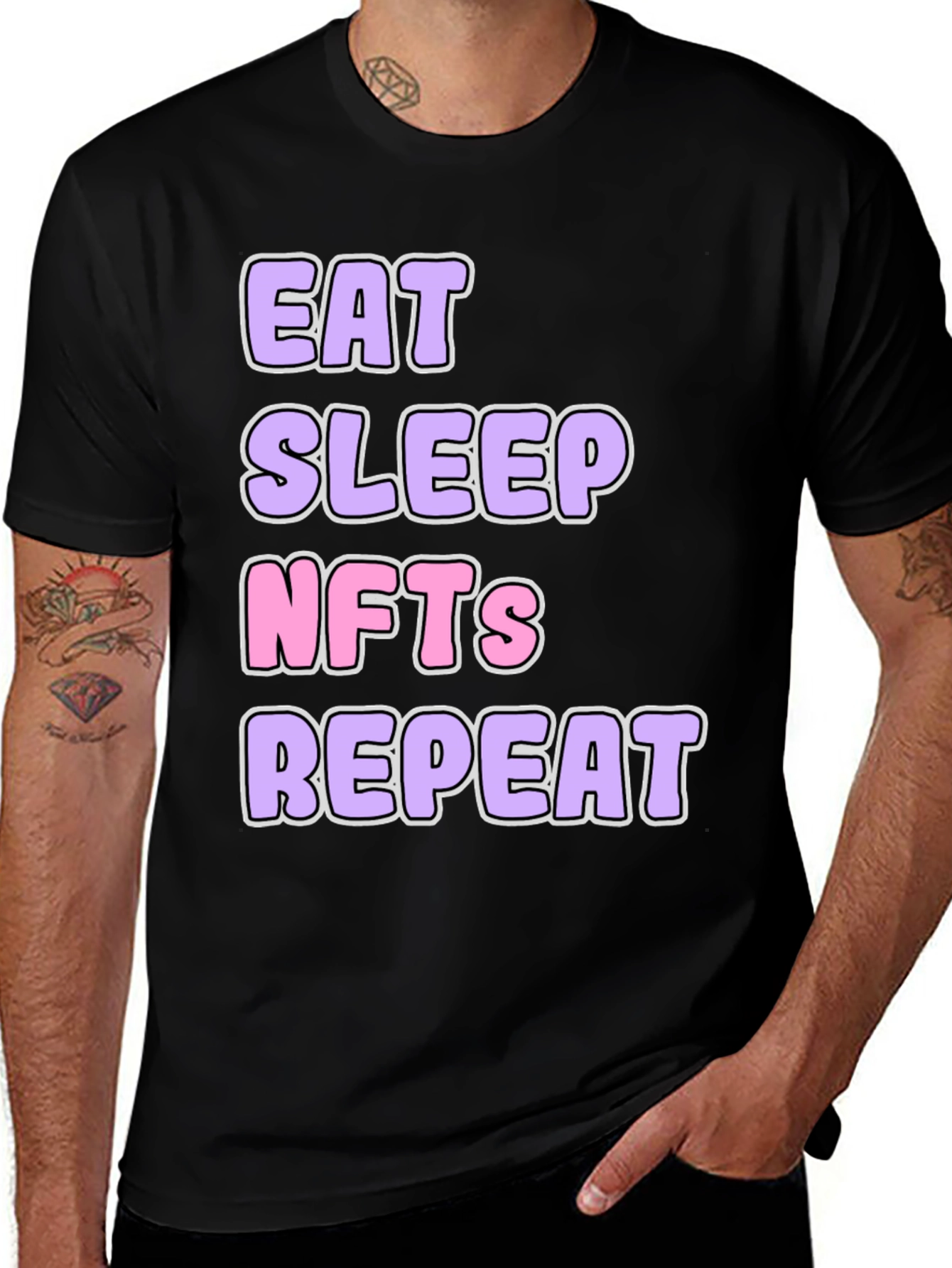 Eat Sleep NFTs Repeat Graphic Tee