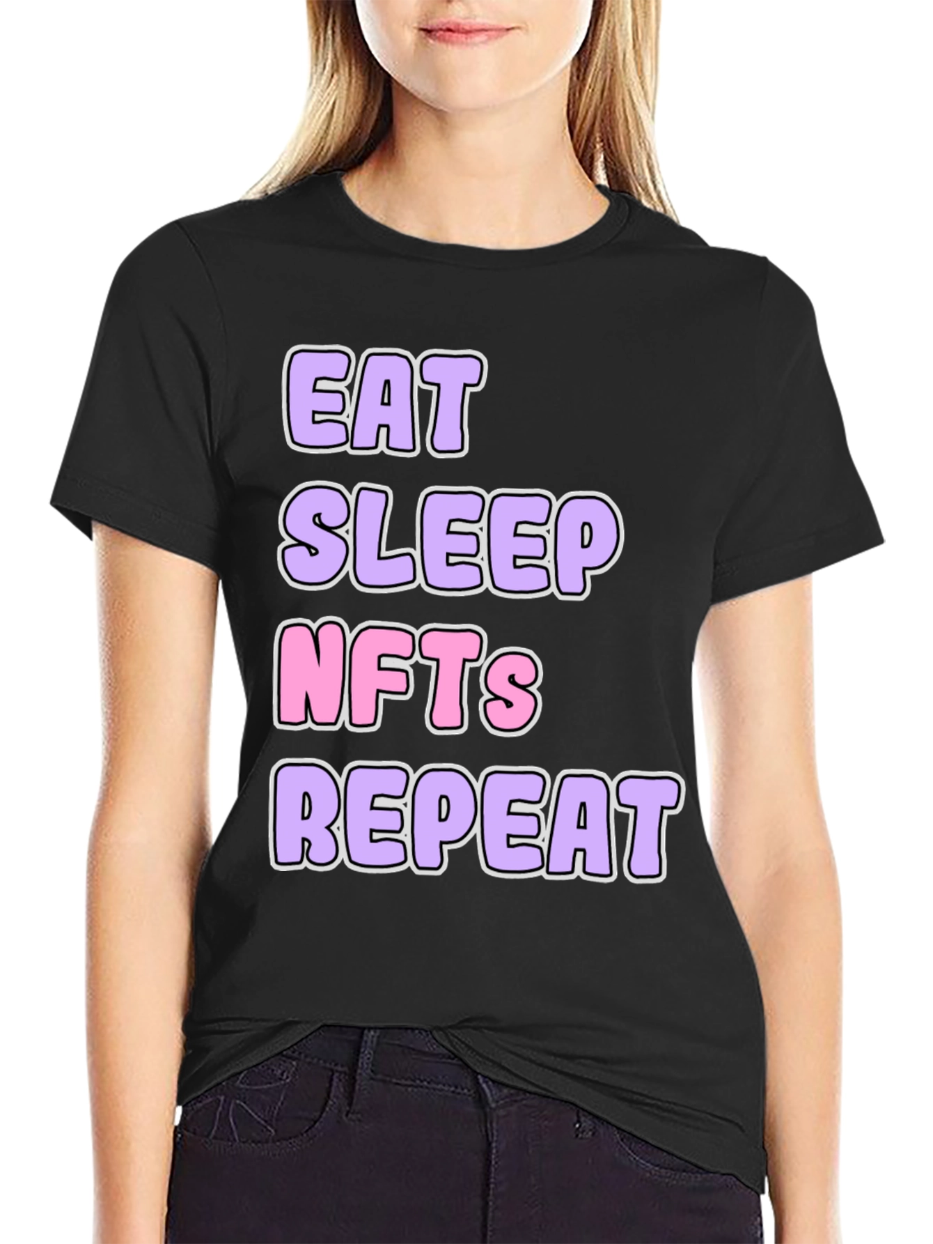 Eat Sleep NFTs Repeat Graphic Tee