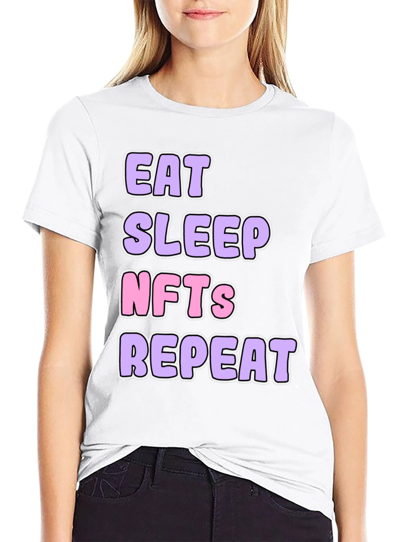 Eat Sleep NFTs Repeat Graphic Tee
