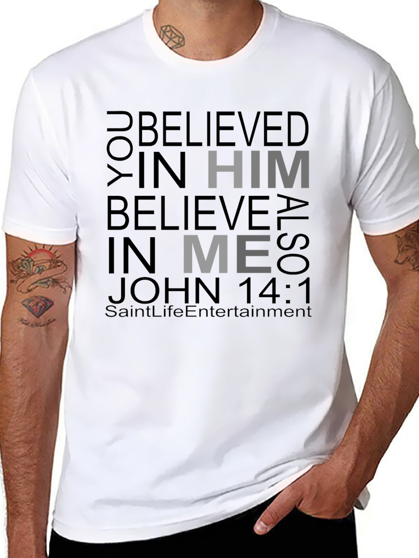 Believe in Him Black T-Shirt
