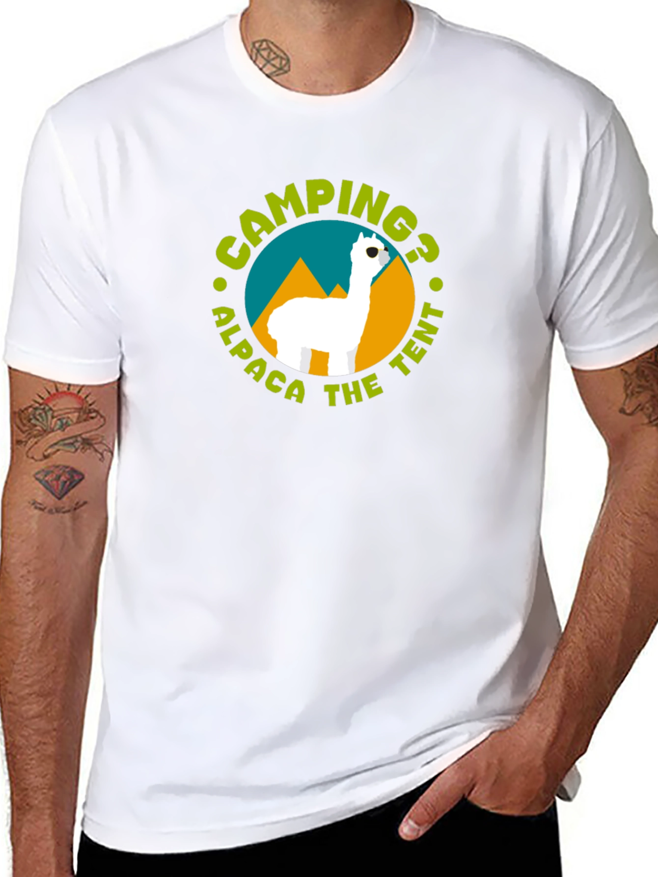 Camping Alpaca T-Shirt
