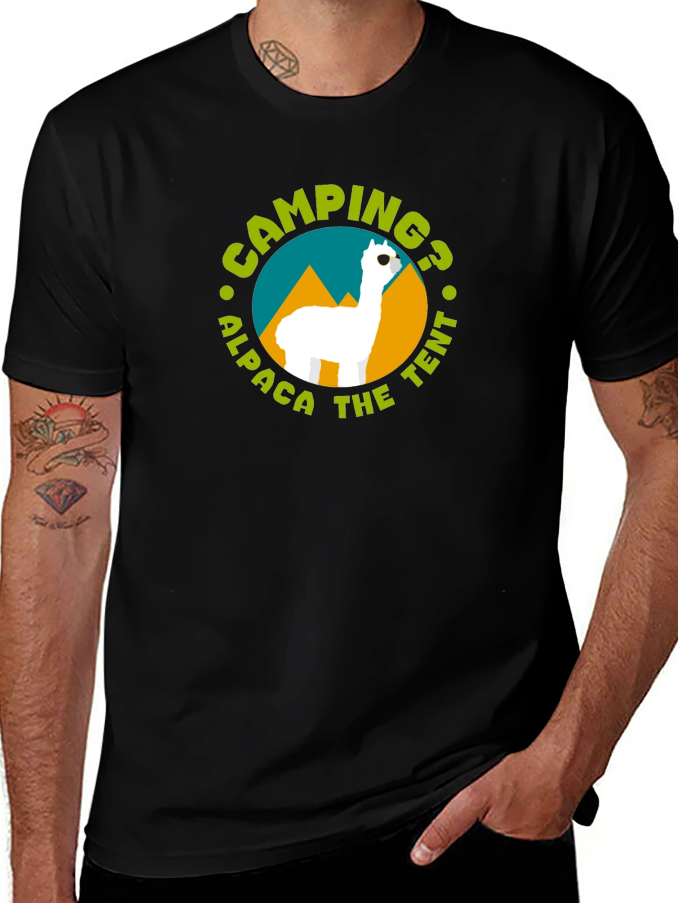 Camping Alpaca T-Shirt