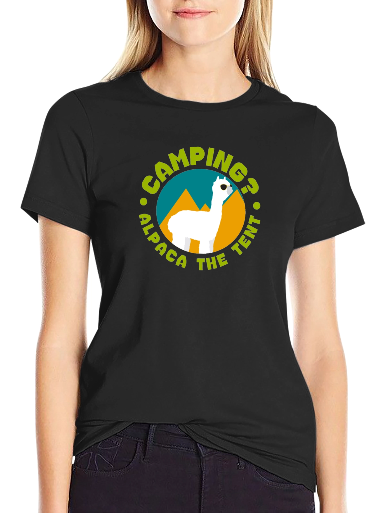 Camping Alpaca T-Shirt