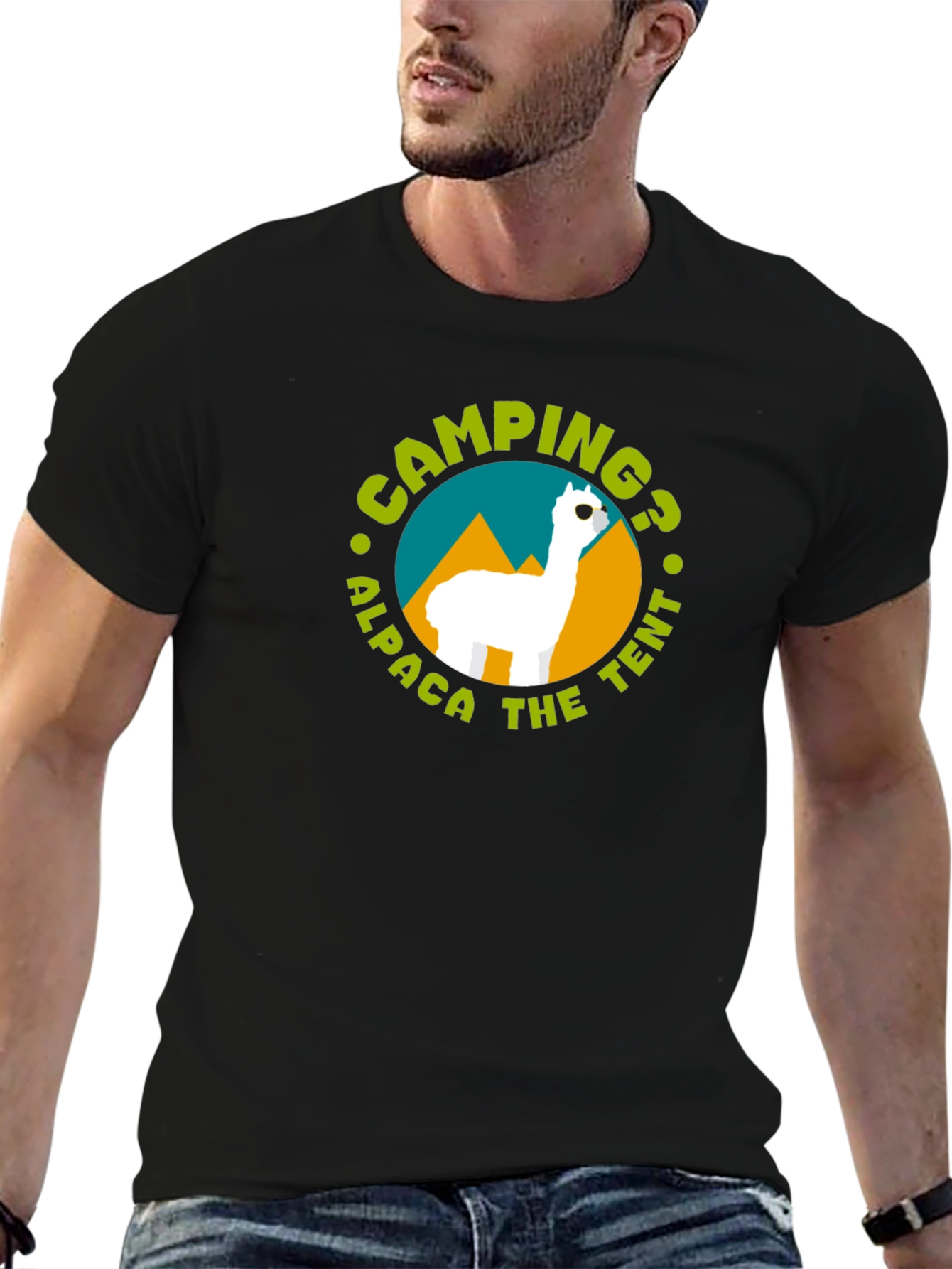 Camping Alpaca T-Shirt
