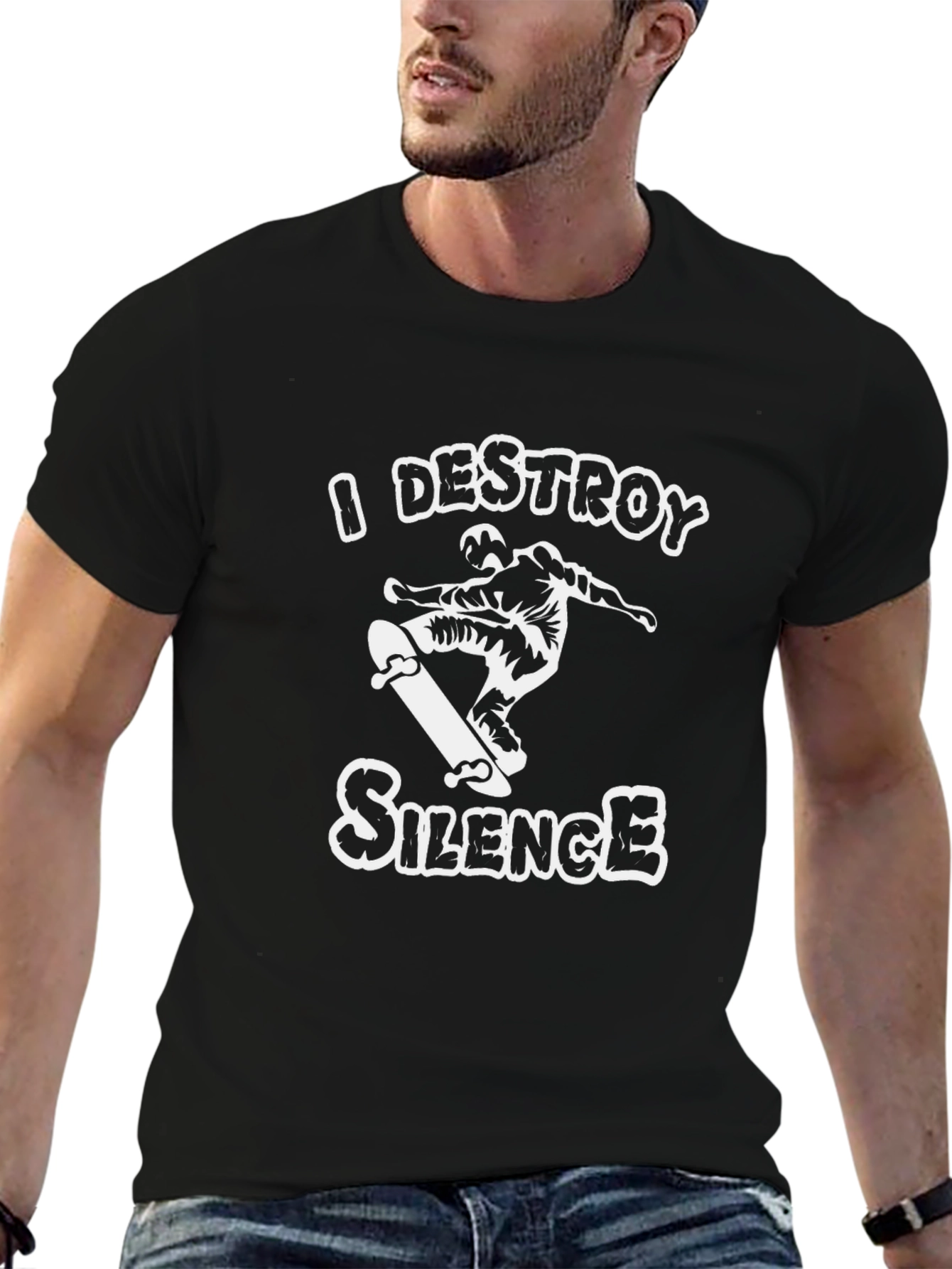 I Destroy Silence Skateboard T-Shirt