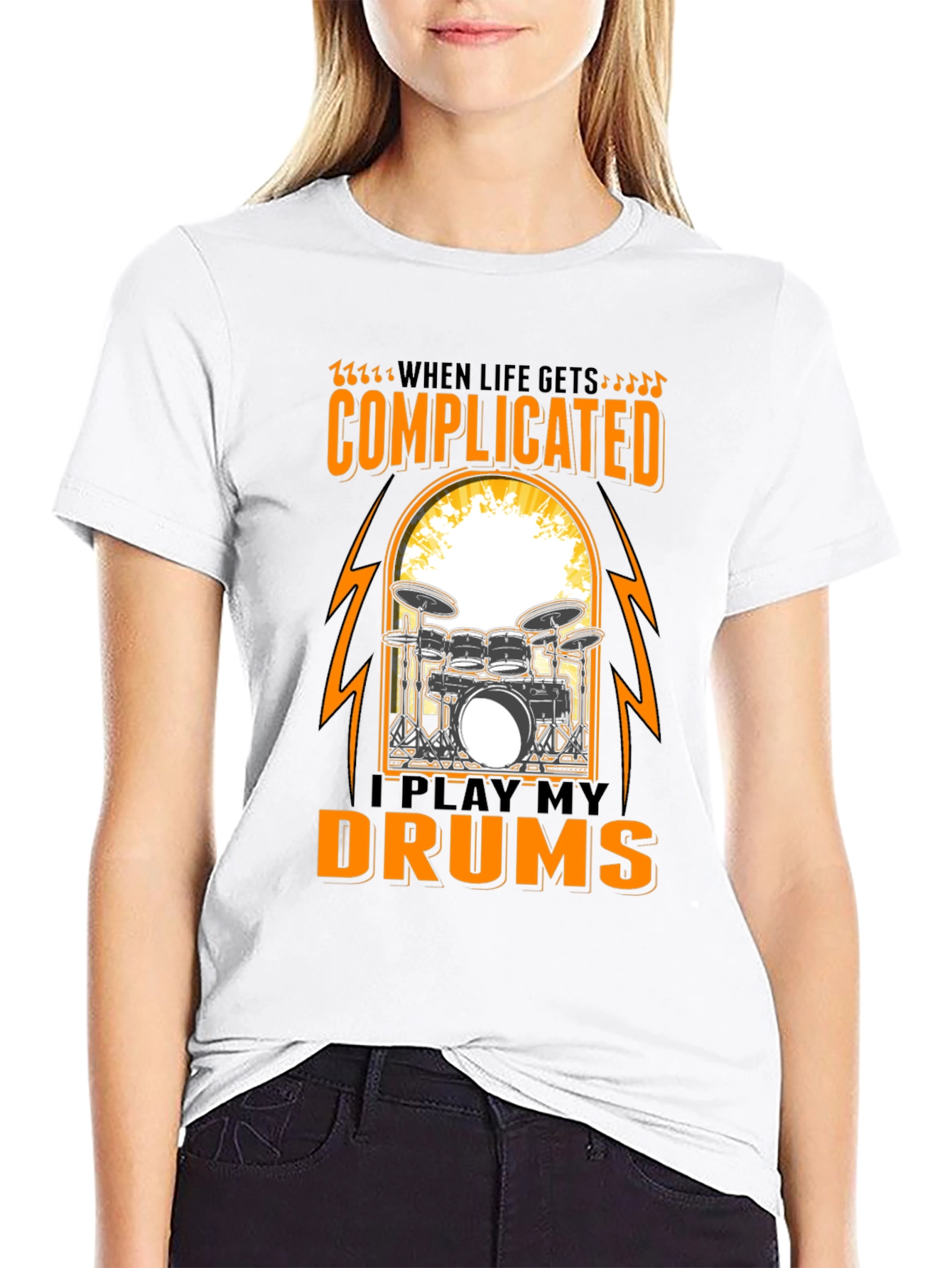 Complicated? Play My Drums Graphic Tee