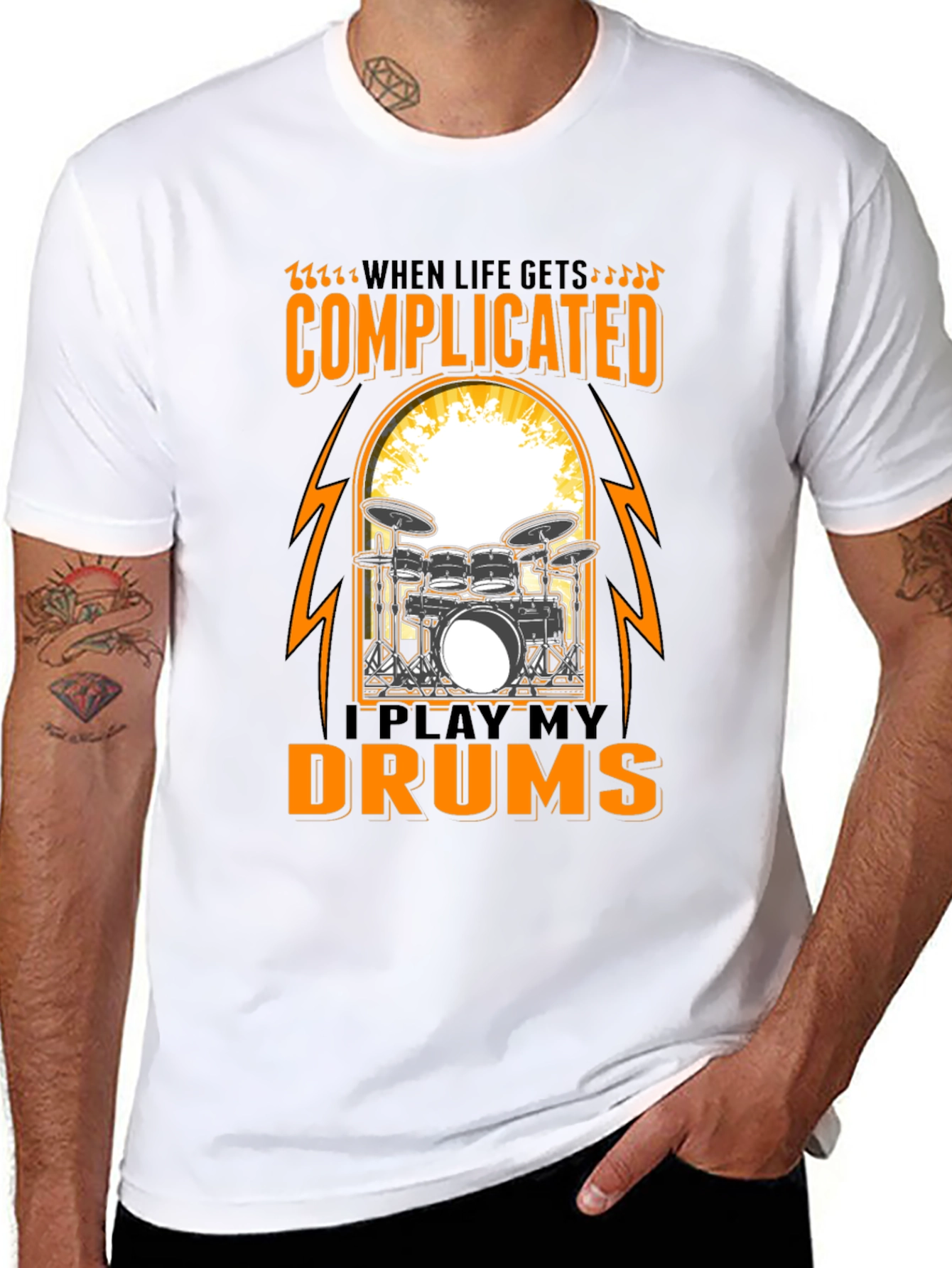 Complicated? Play My Drums Graphic Tee