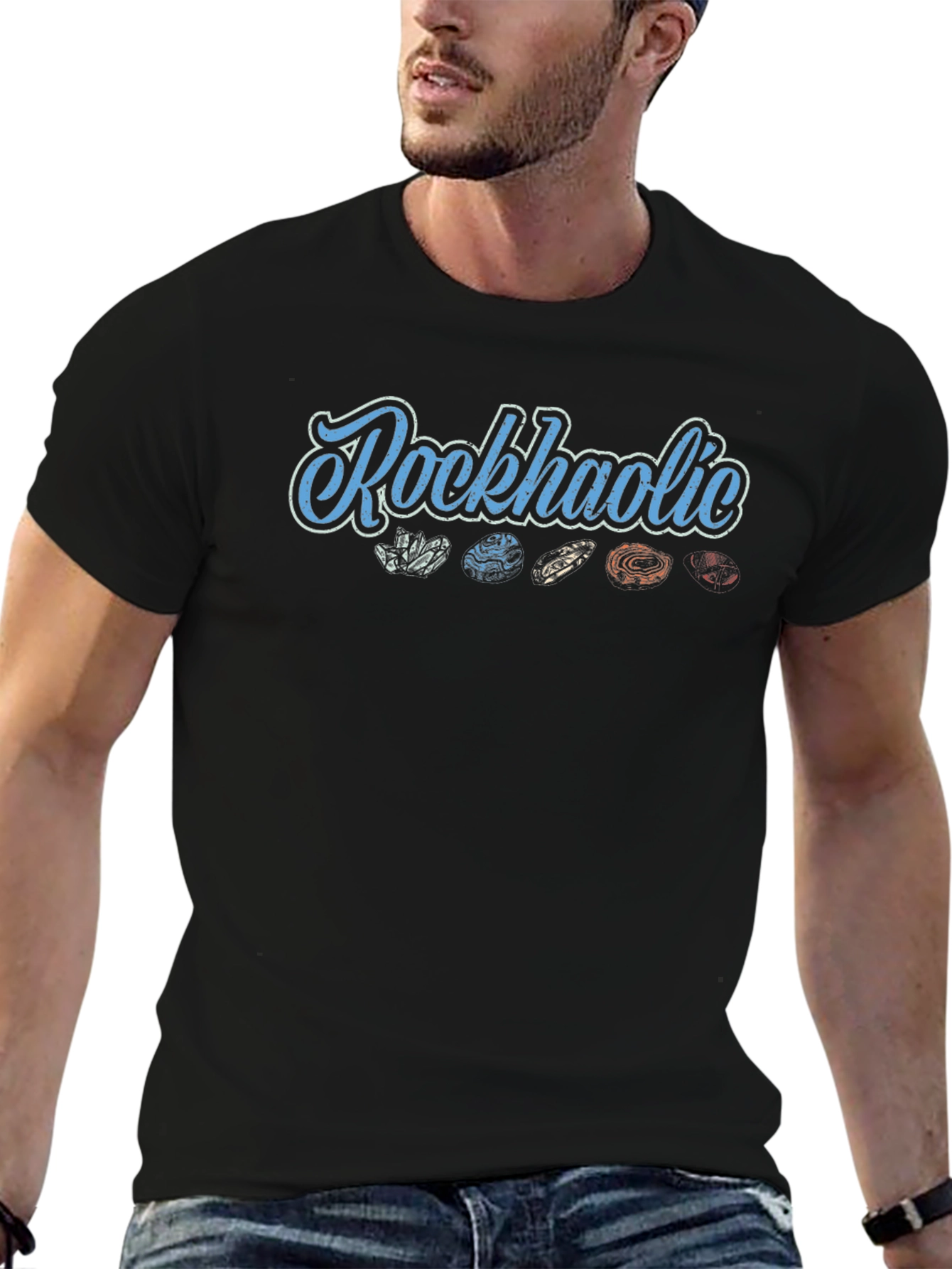 Rockaholic Graphic Tee - Geology & Music Lover T-Shirt
