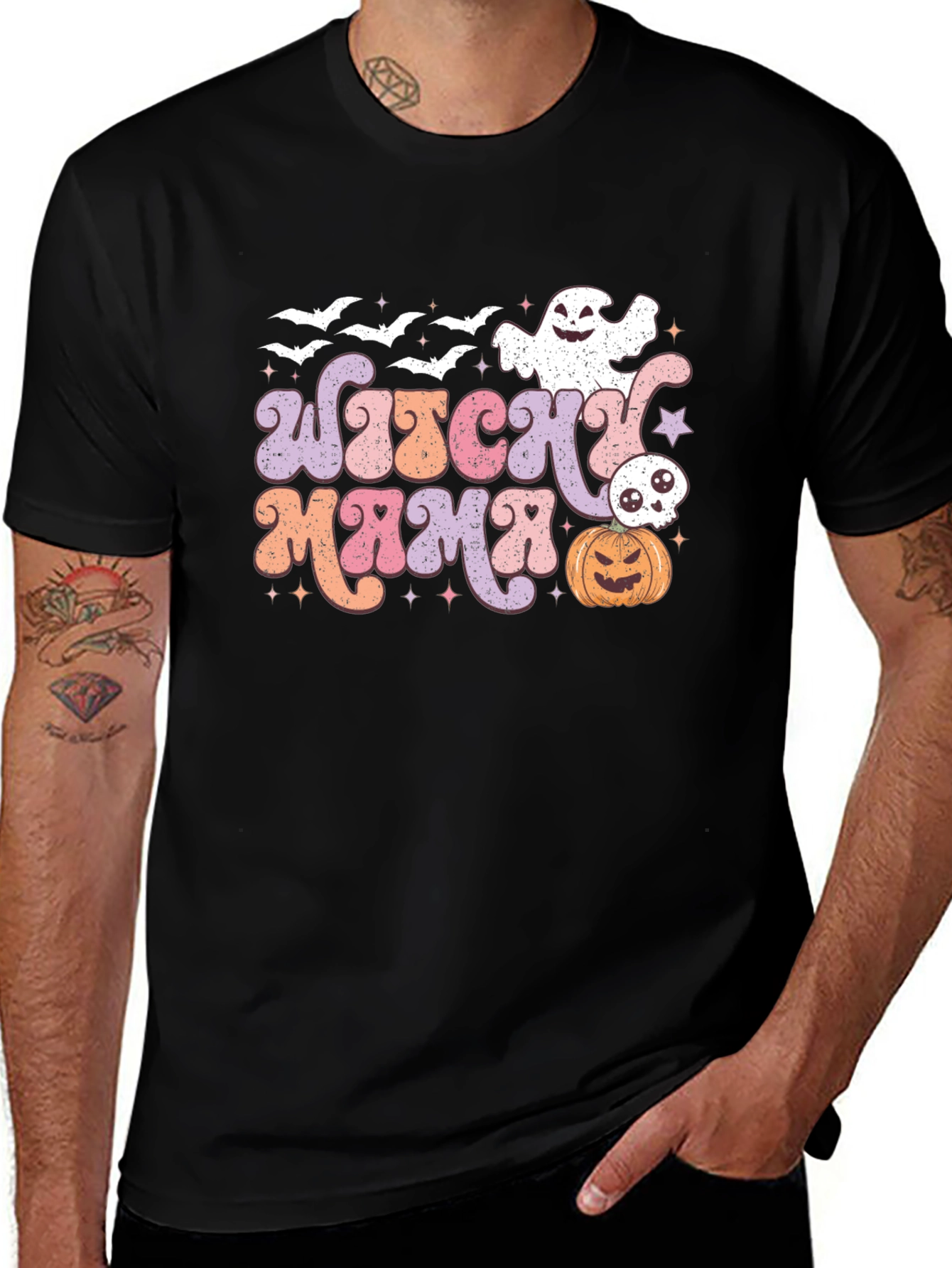 Witch Mama Halloween Graphic T-Shirt