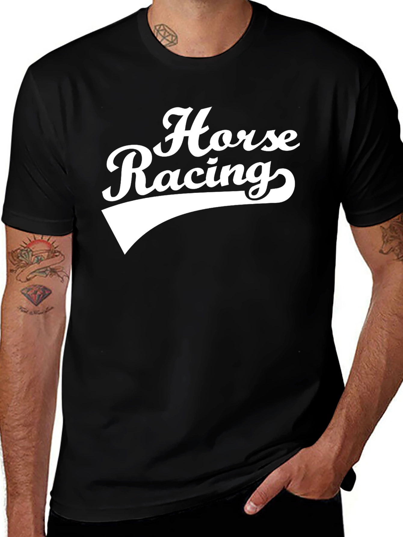 Horse Racing Graphic T-Shirt - Retro Style