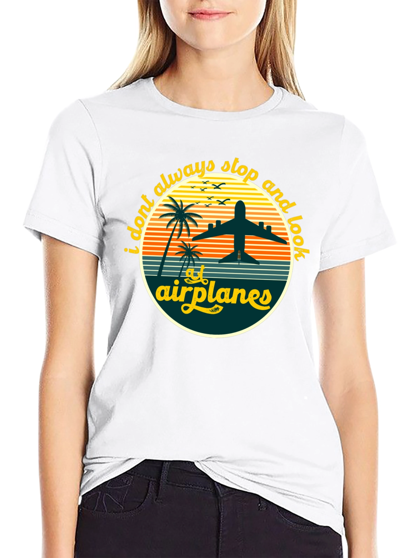 Airplane Lover T-Shirt - I Always Stop and Look