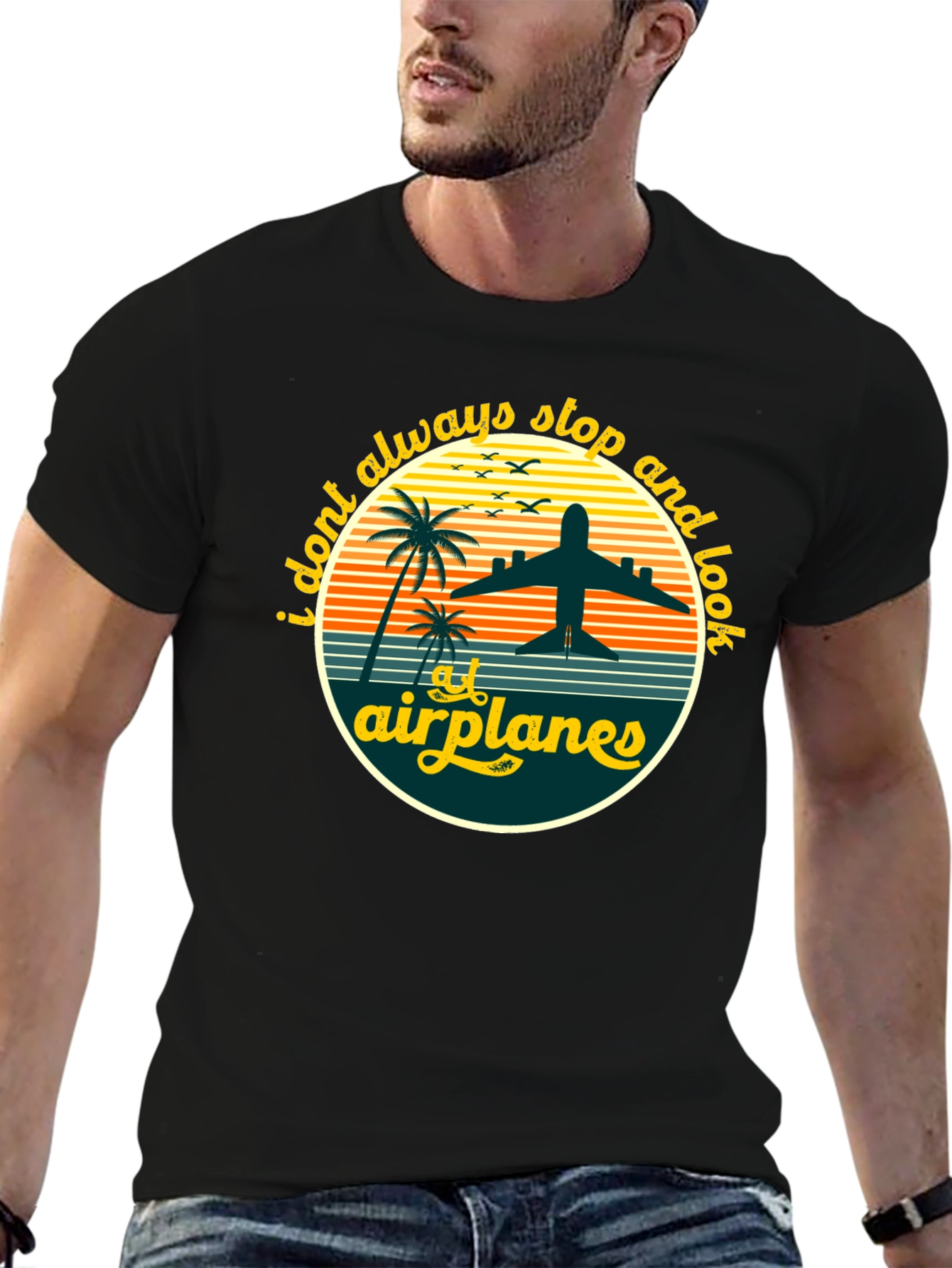 Airplane Lover T-Shirt - I Always Stop and Look