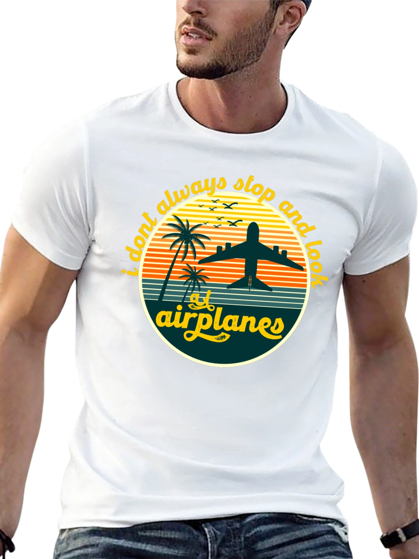 Airplane Lover T-Shirt - I Always Stop and Look