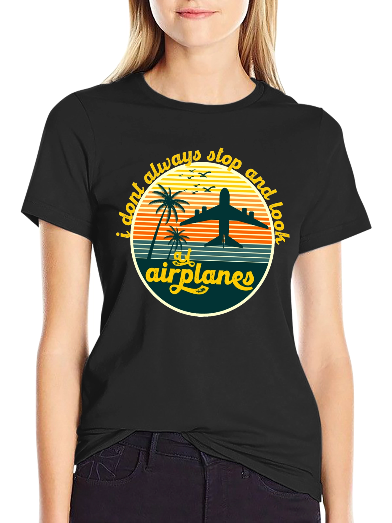 Airplane Lover T-Shirt - I Always Stop and Look