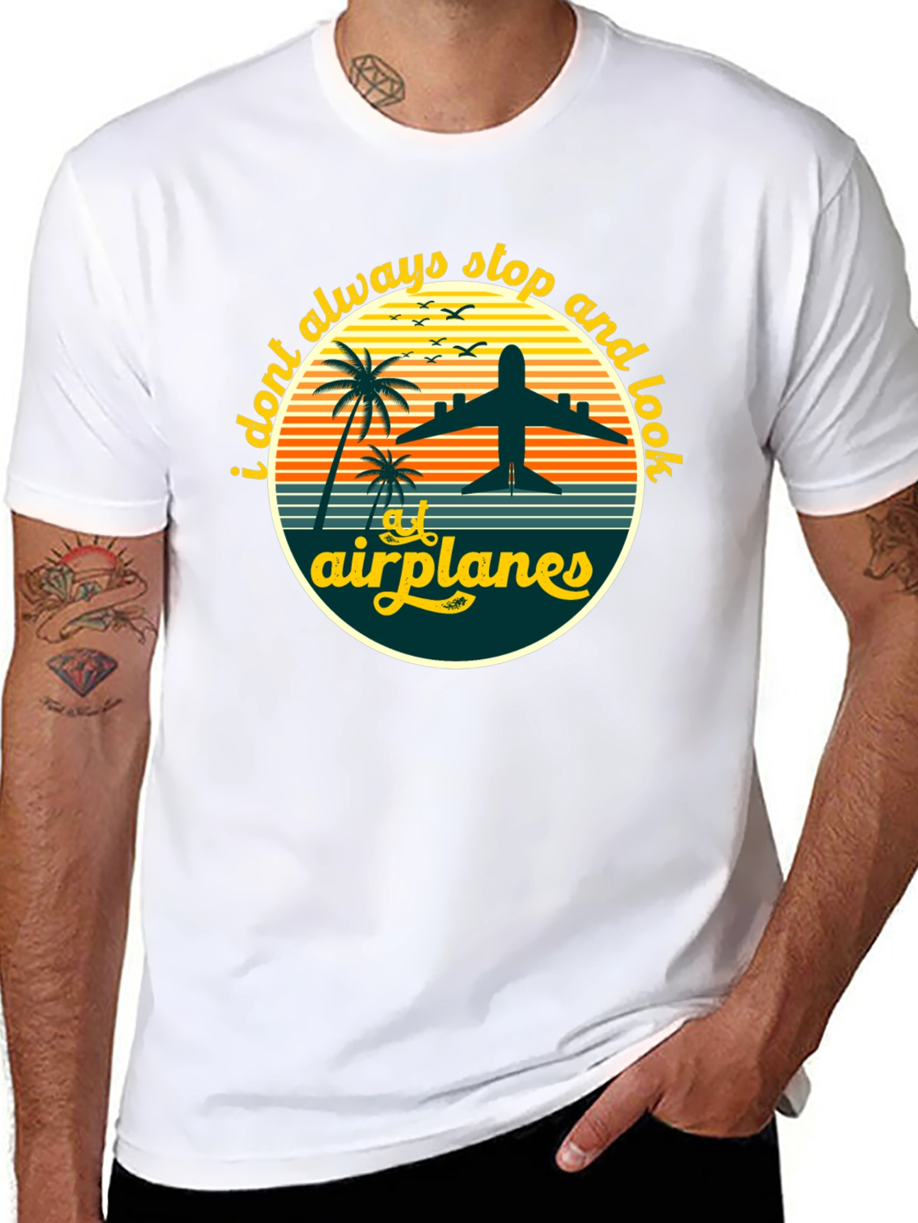 Airplane Lover T-Shirt - I Always Stop and Look