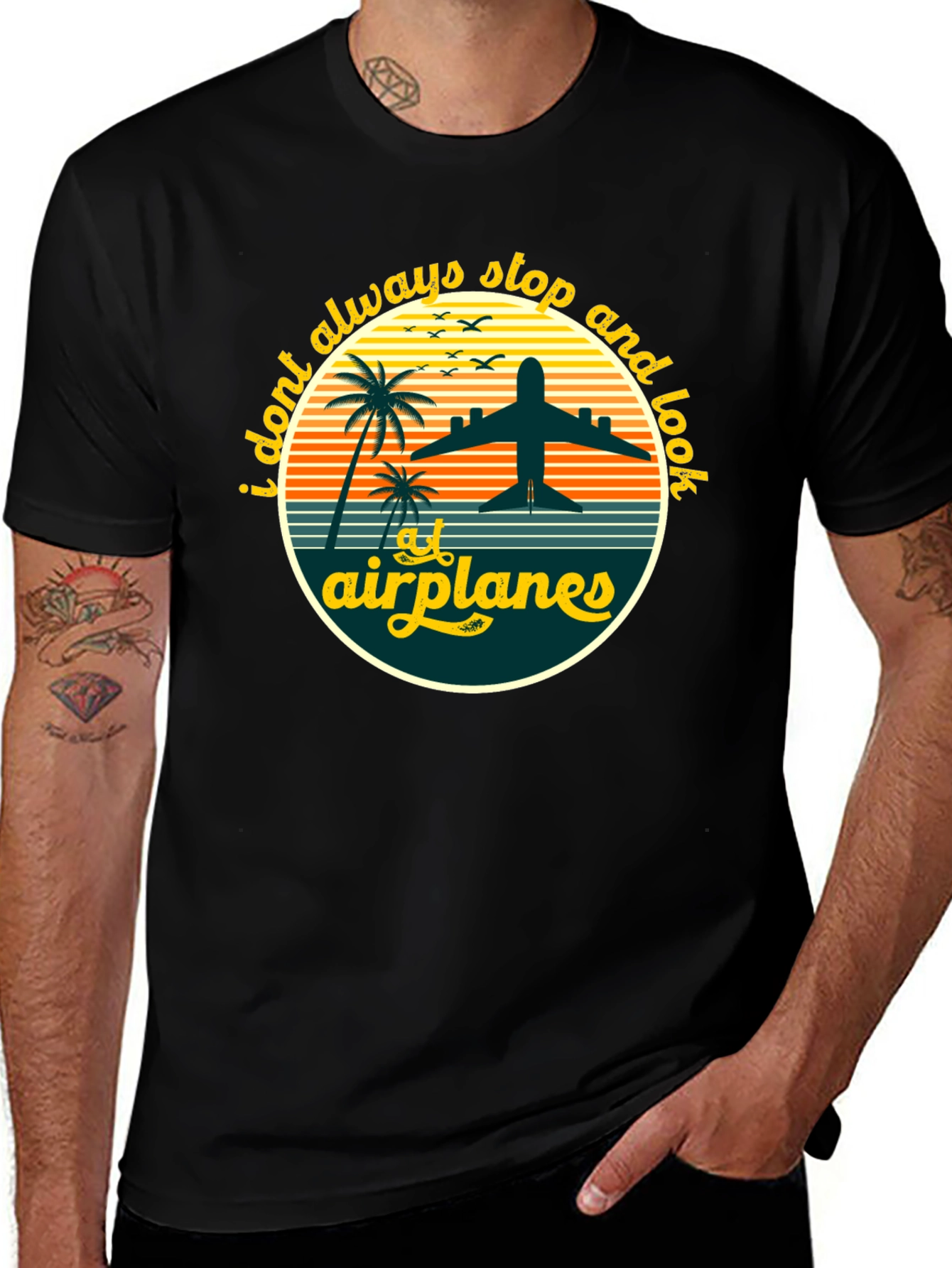 Airplane Lover T-Shirt - I Always Stop and Look