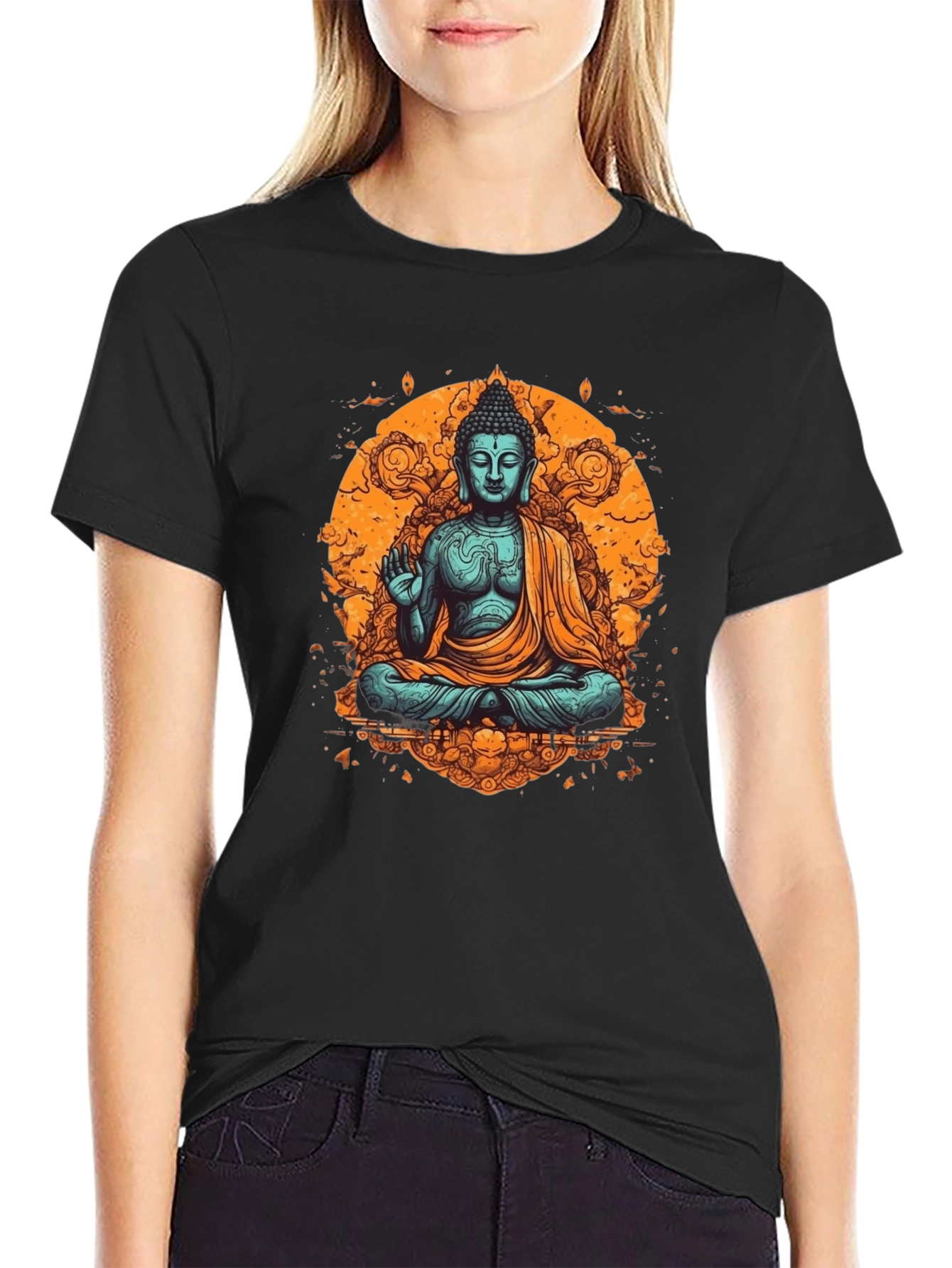 Buddha Graphic Black T-Shirt