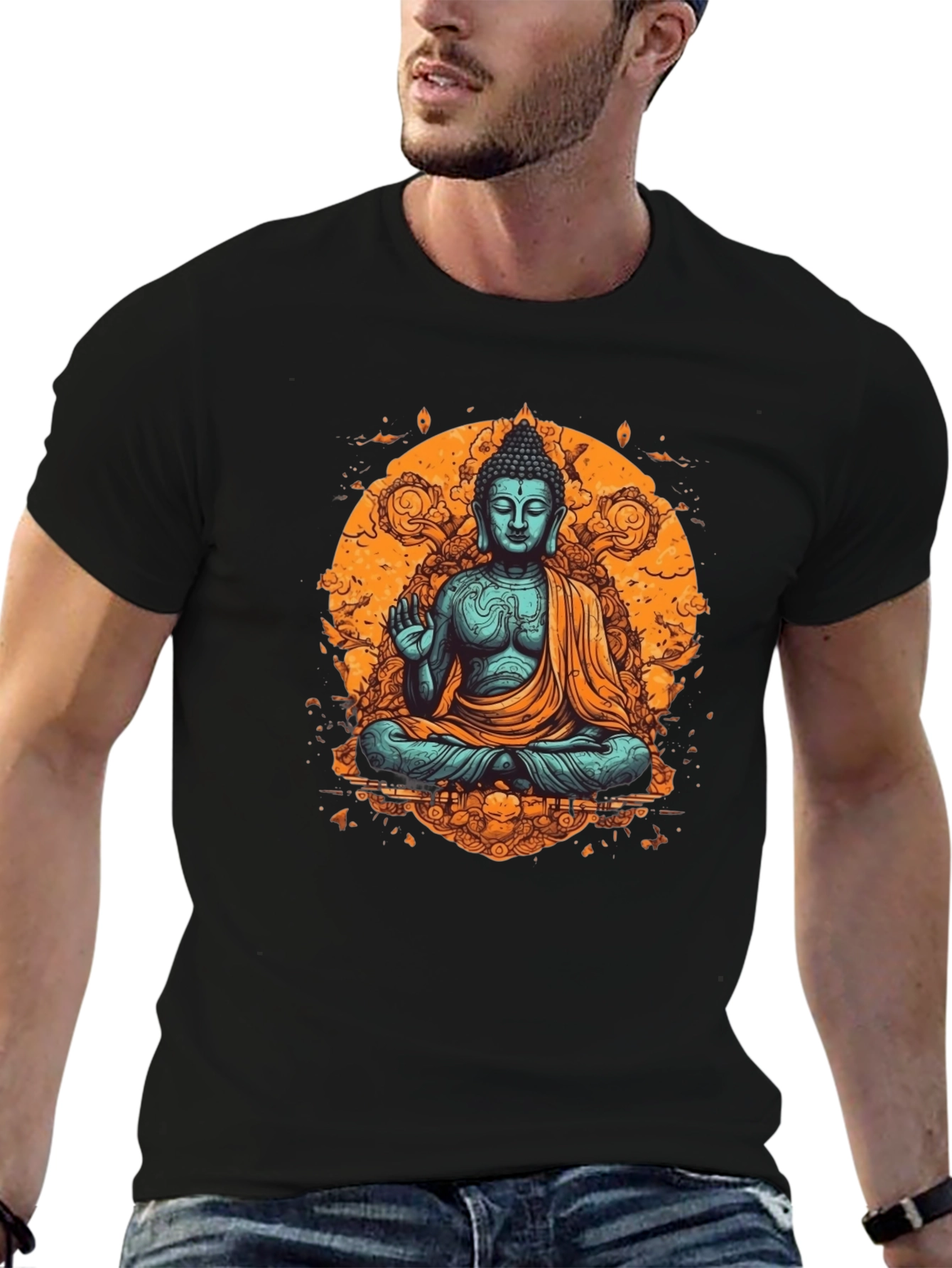 Buddha Graphic Black T-Shirt