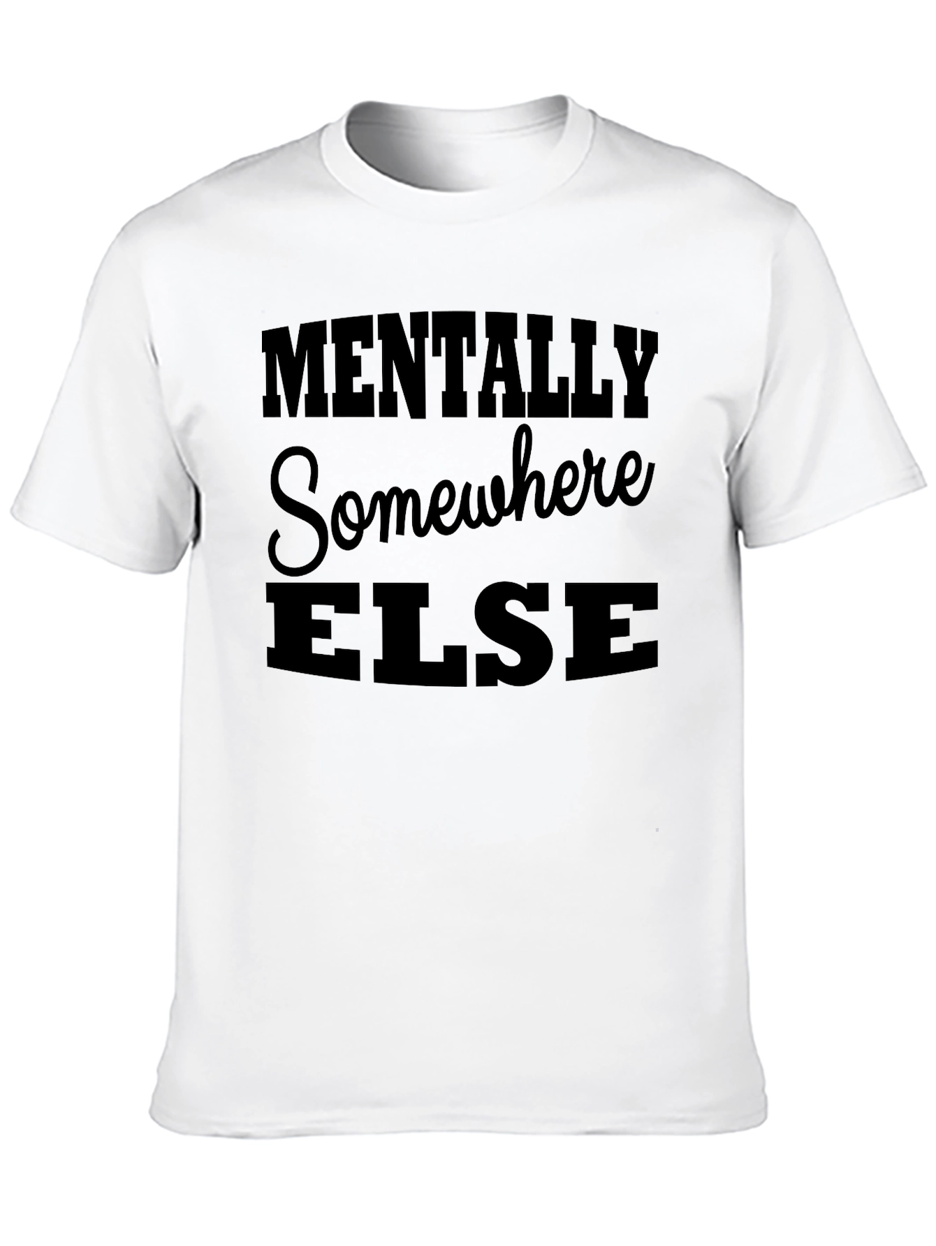 Mentally Somewhere Else Graphic Tee - Black