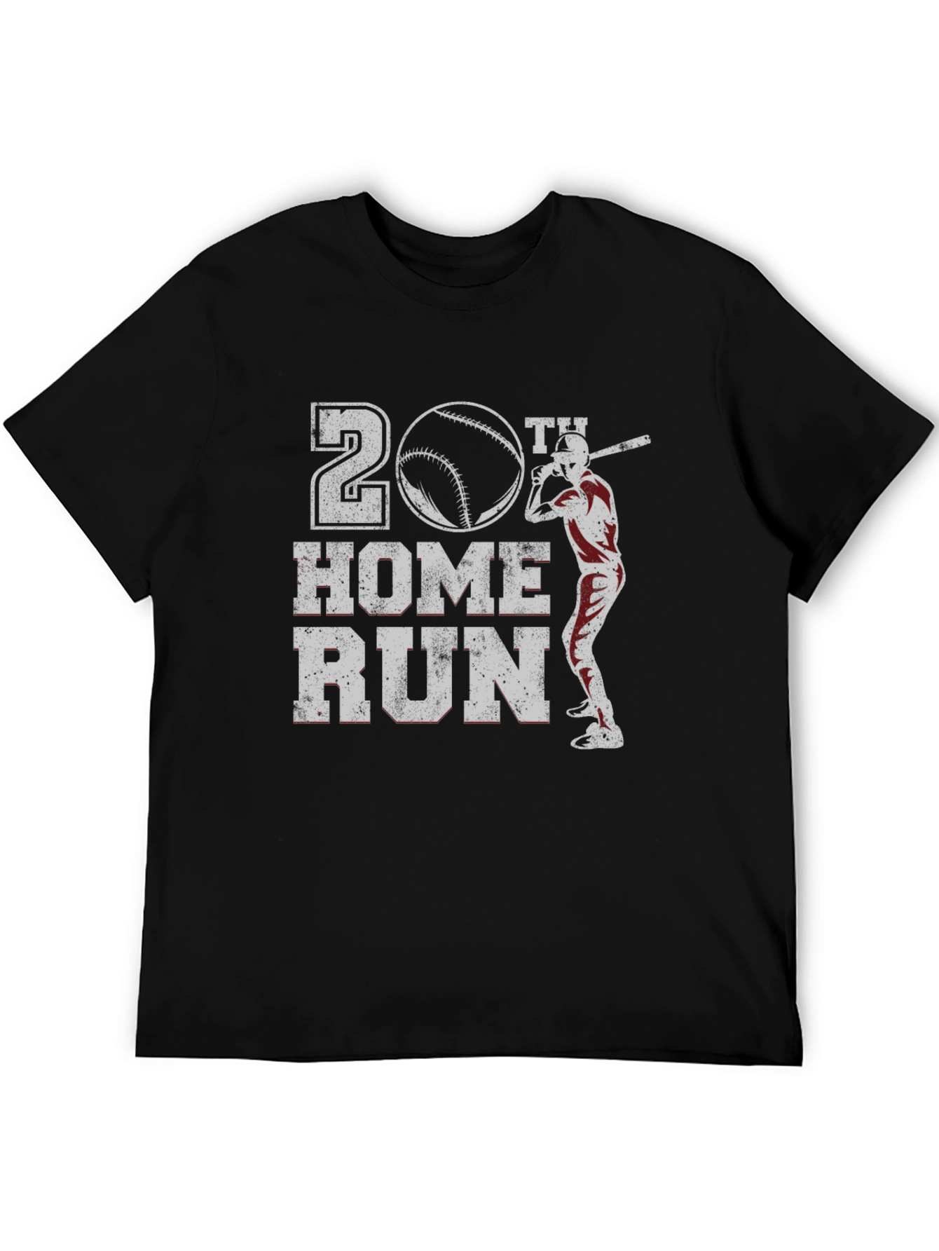 20th Home Run Baseball Graphic T-Shirt