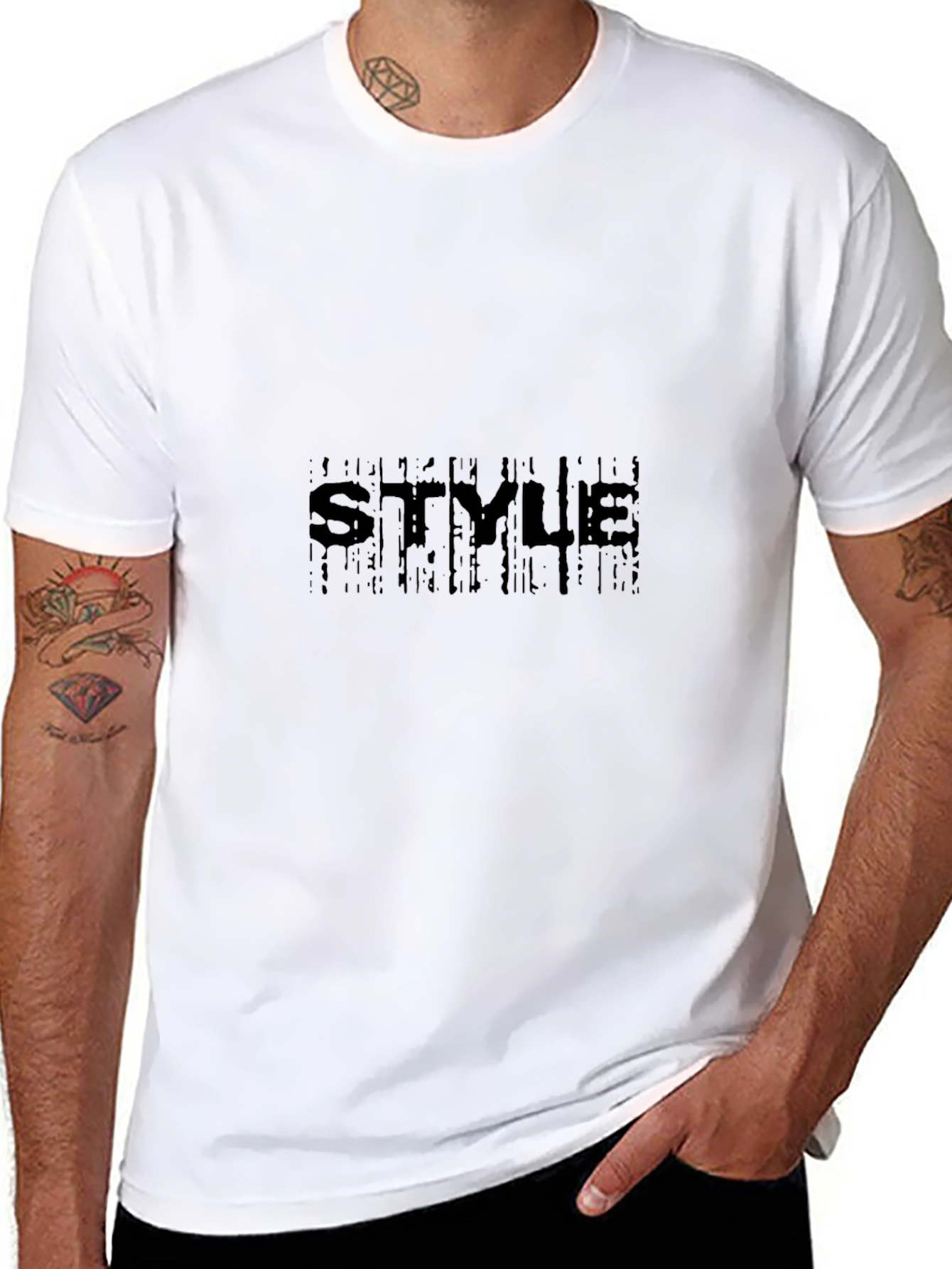 Stylish Black STYLE Graphic T-Shirt