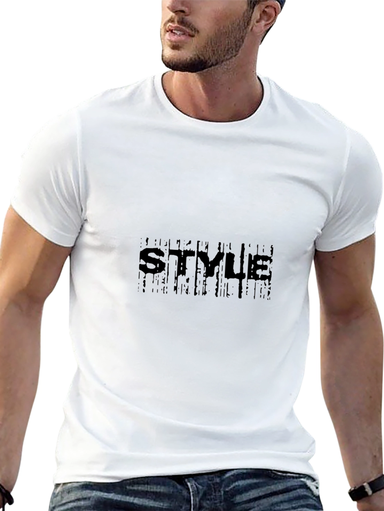 Stylish Black STYLE Graphic T-Shirt