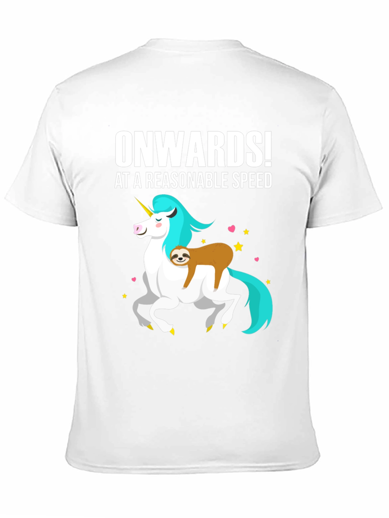 Onwards! Sloth Riding Unicorn Graphic Tee