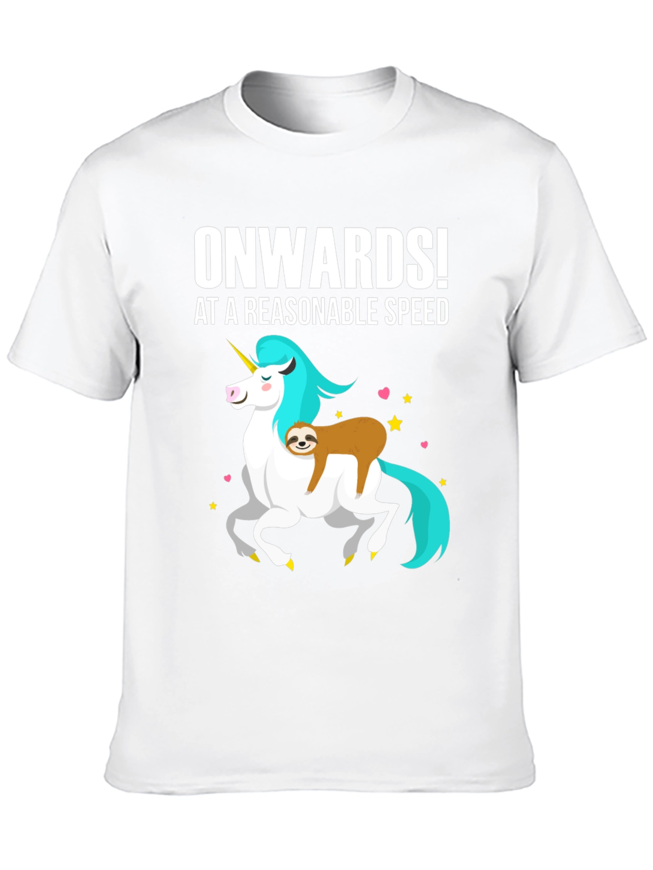 Onwards! Sloth Riding Unicorn Graphic Tee