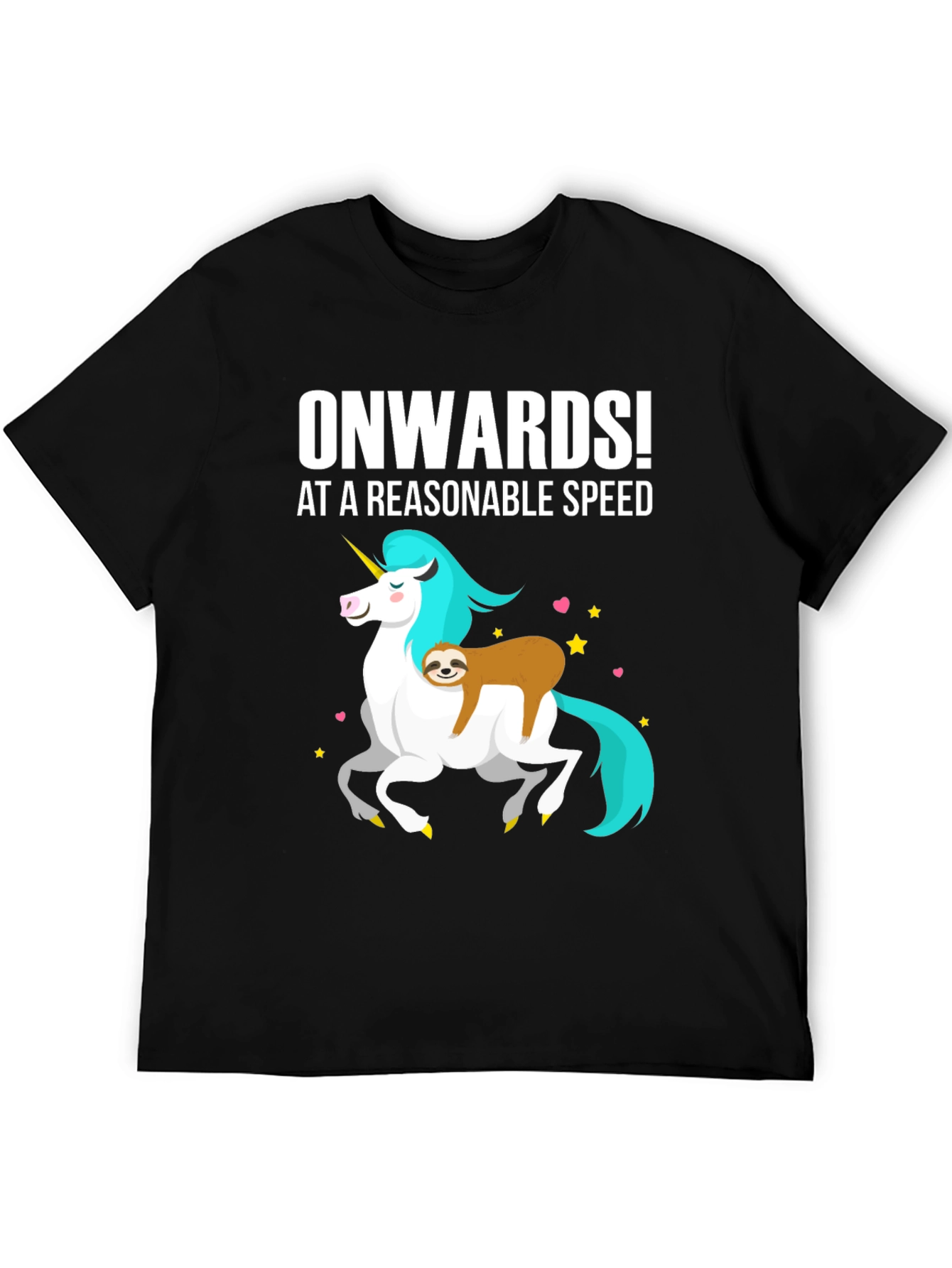 Onwards! Sloth Riding Unicorn Graphic Tee