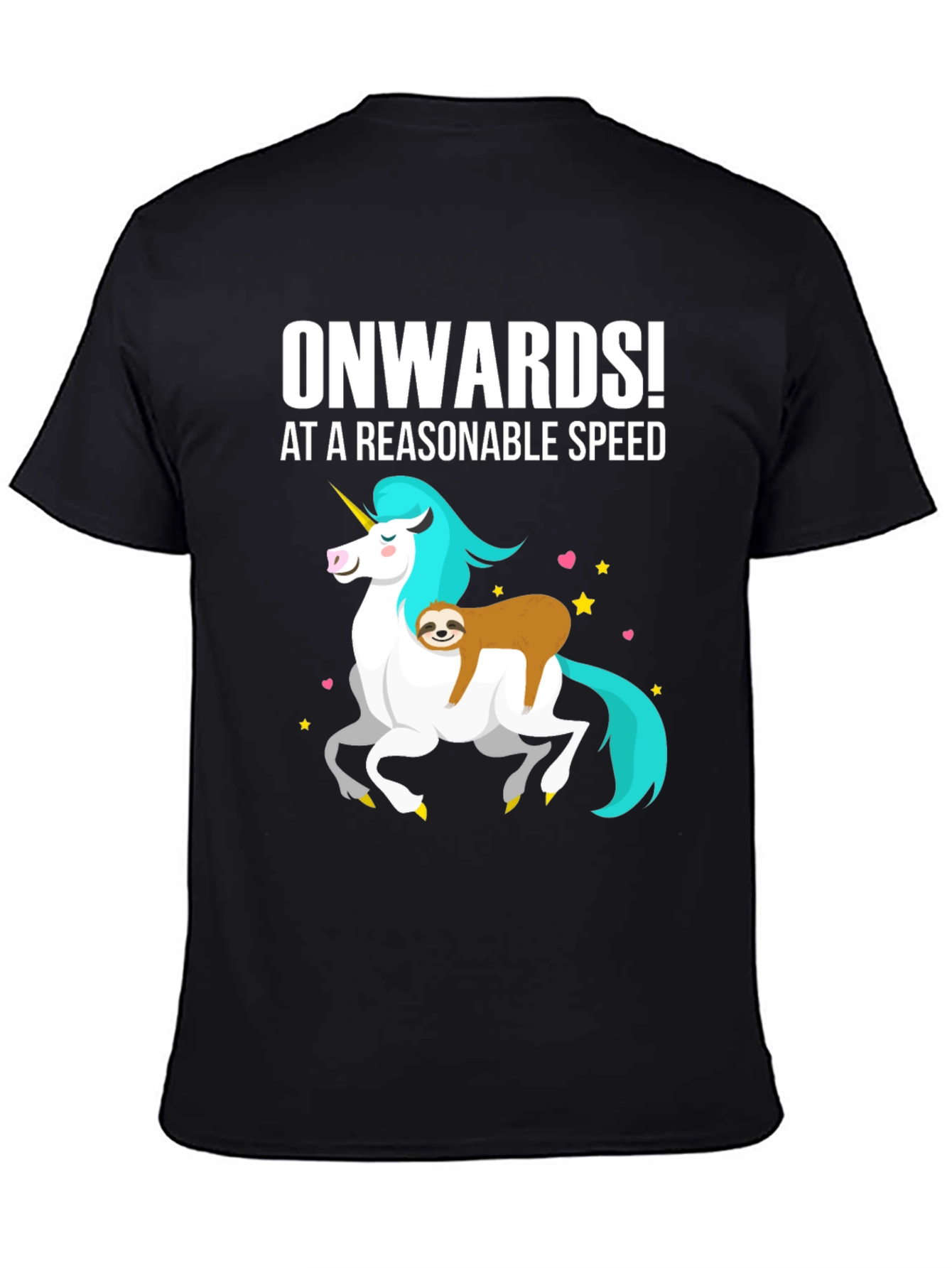 Onwards! Sloth Riding Unicorn Graphic Tee