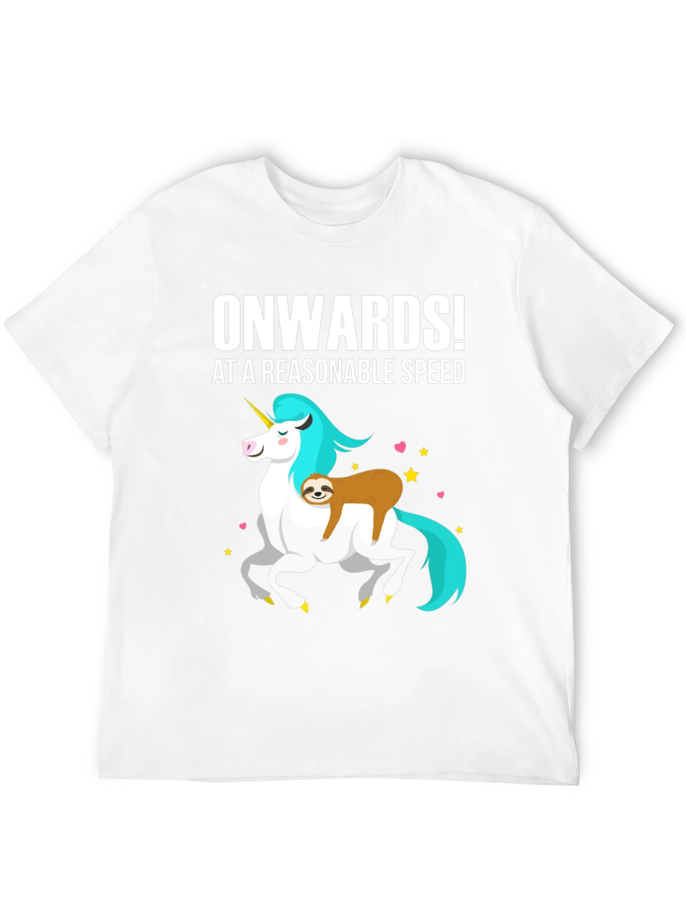 Onwards! Sloth Riding Unicorn Graphic Tee