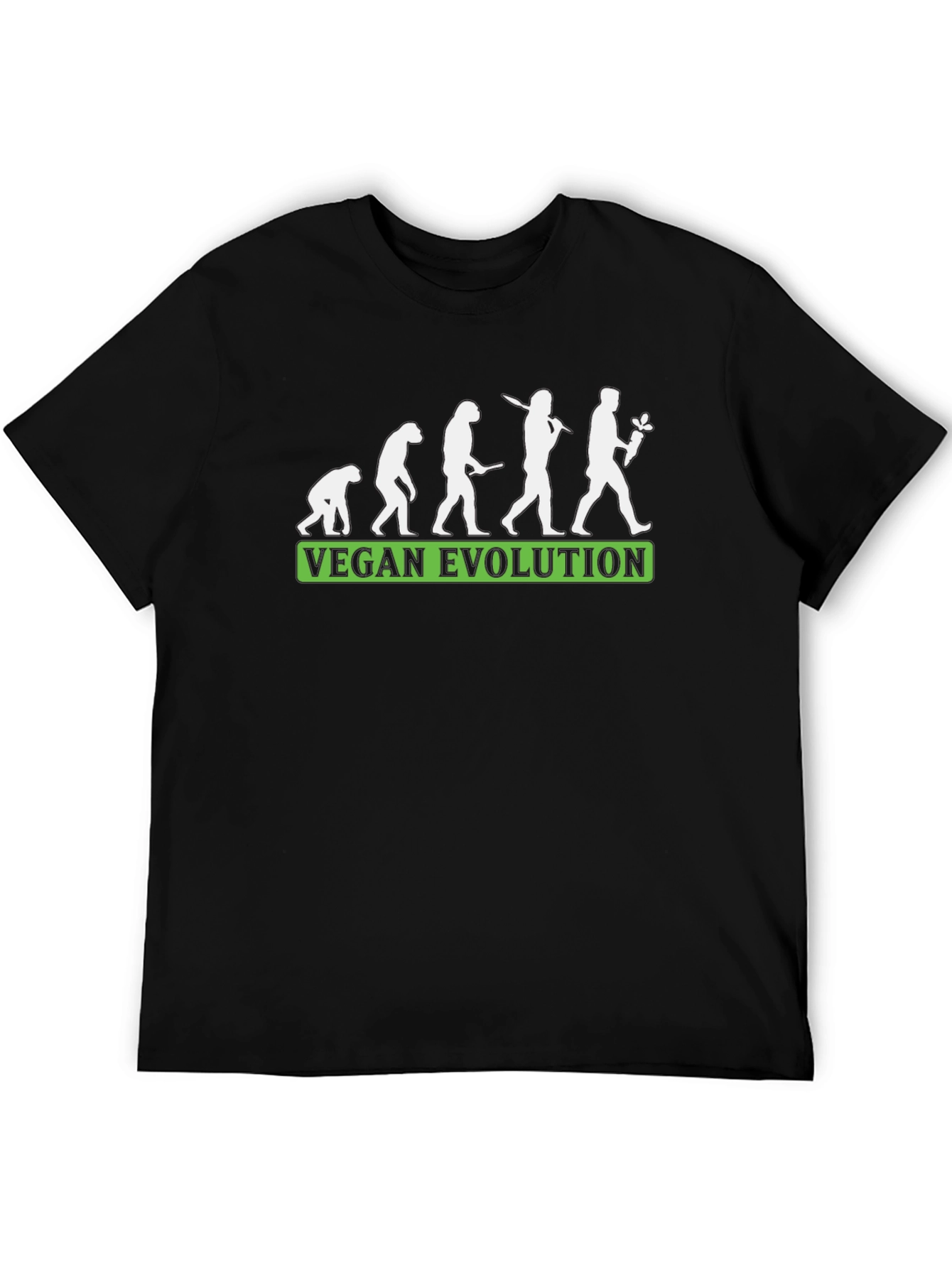 Vegan Evolution T-Shirt - Black Comfortable Fit