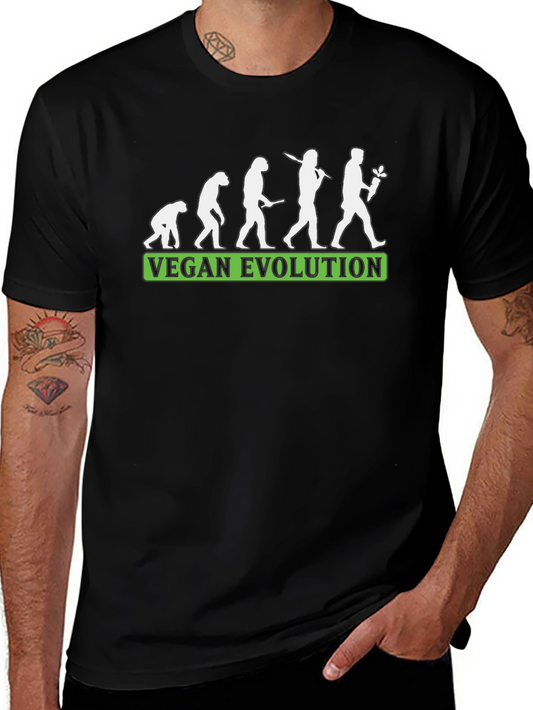 Vegan Evolution T-Shirt - Black Comfortable Fit