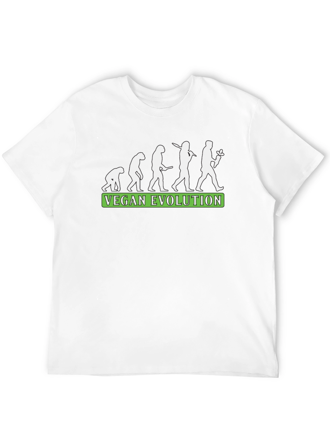 Vegan Evolution T-Shirt - Black Comfortable Fit