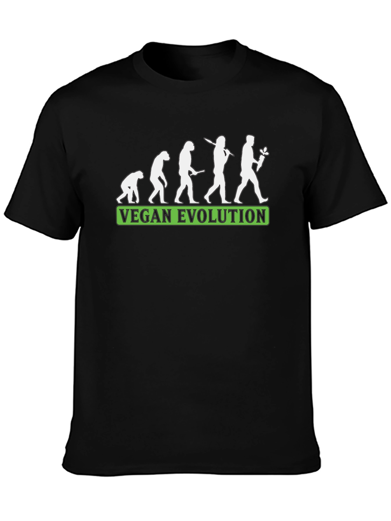 Vegan Evolution T-Shirt - Black Comfortable Fit