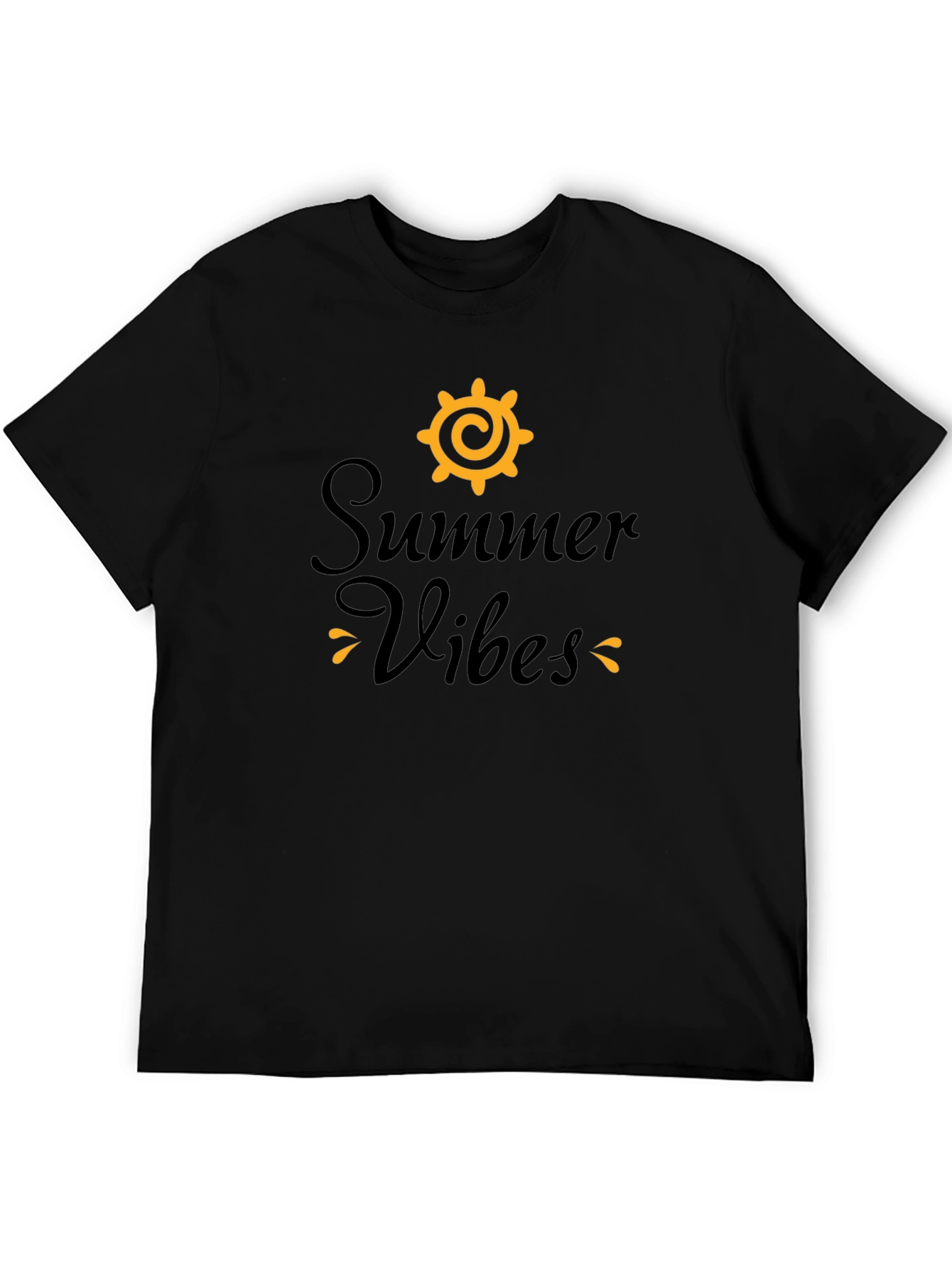 Summer Vibes Black Graphic Tee