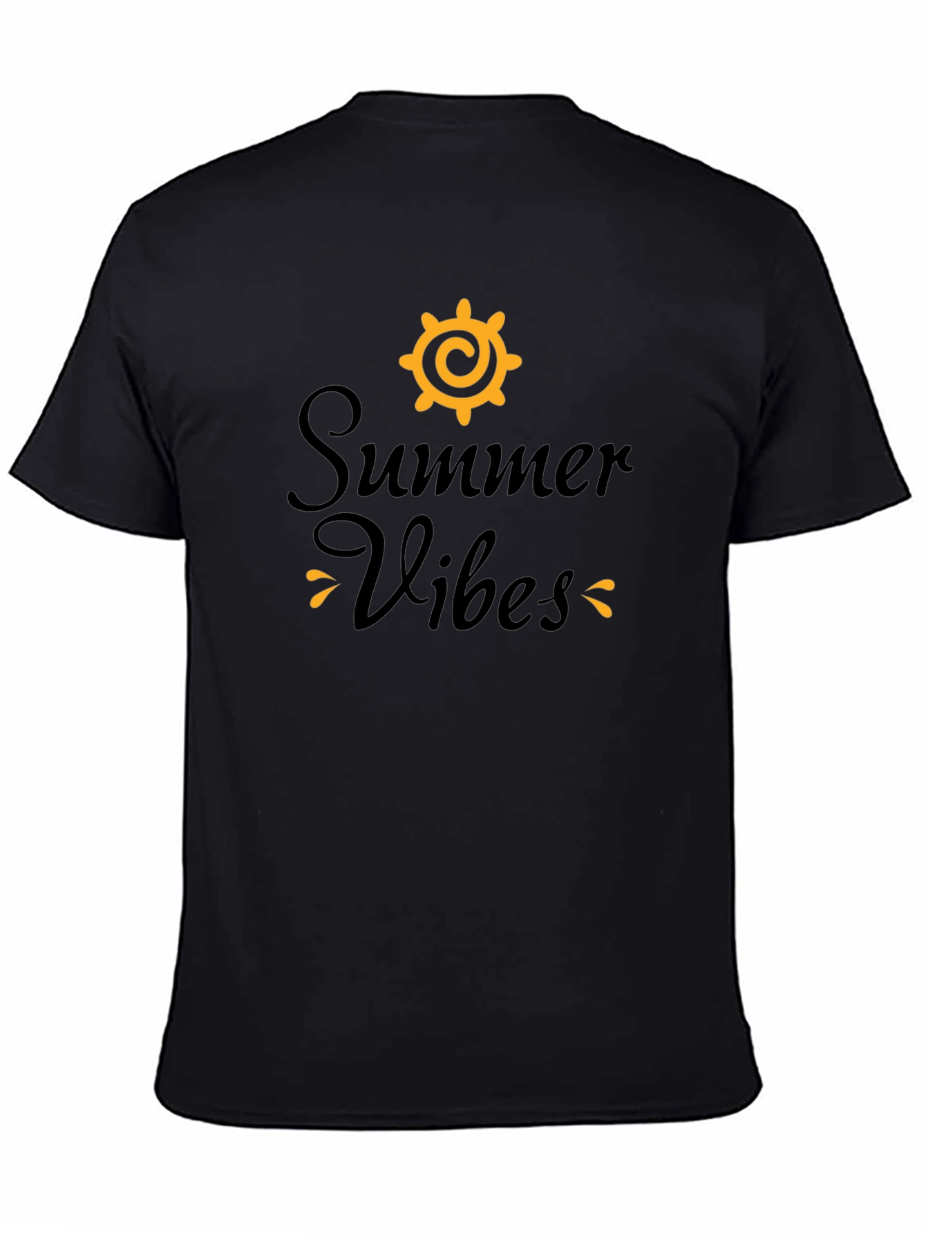 Summer Vibes Black Graphic Tee